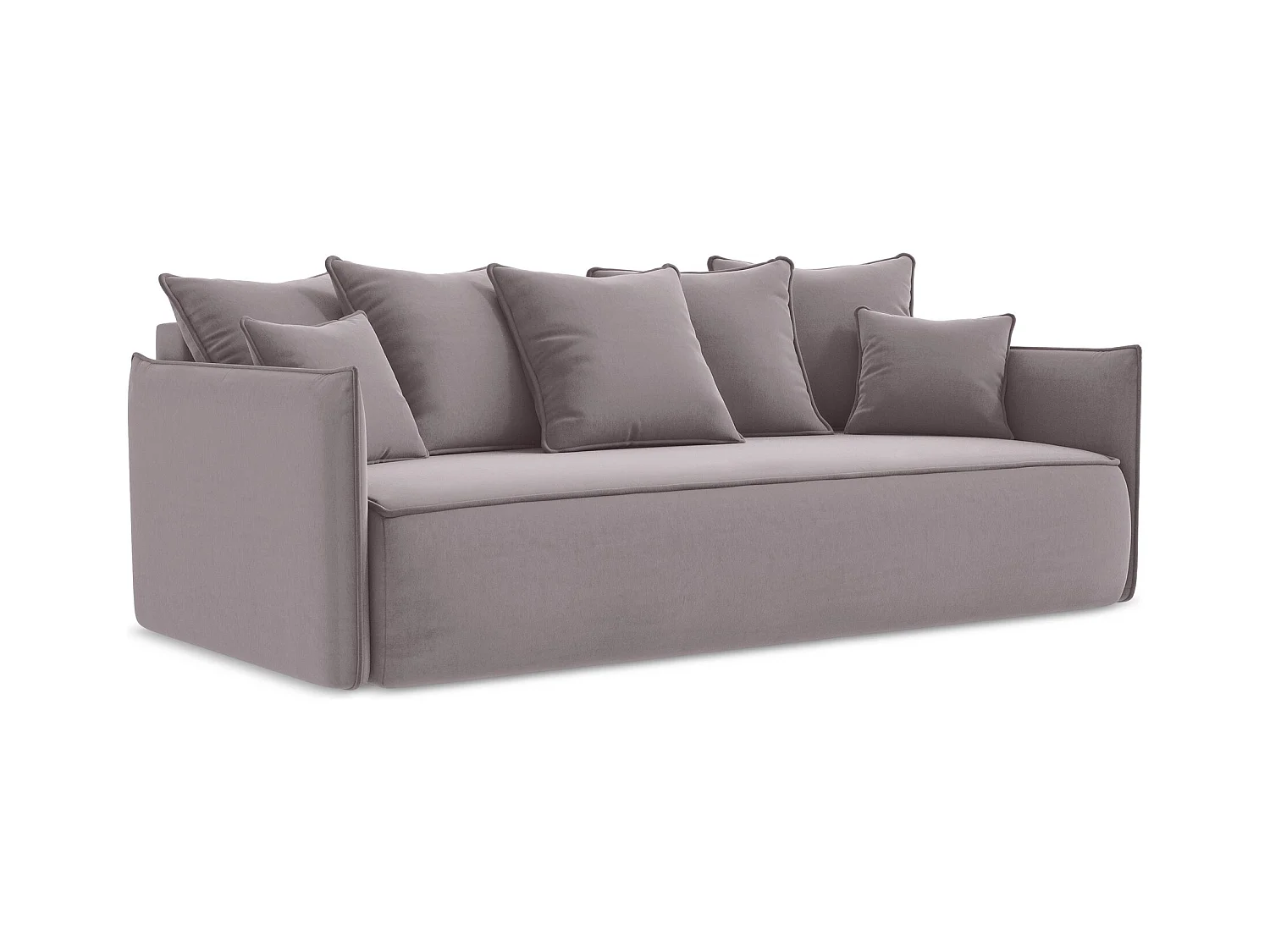 3-Sitzer Sofa mit Schlaffunktion - - Samt - Lavendel - HULA