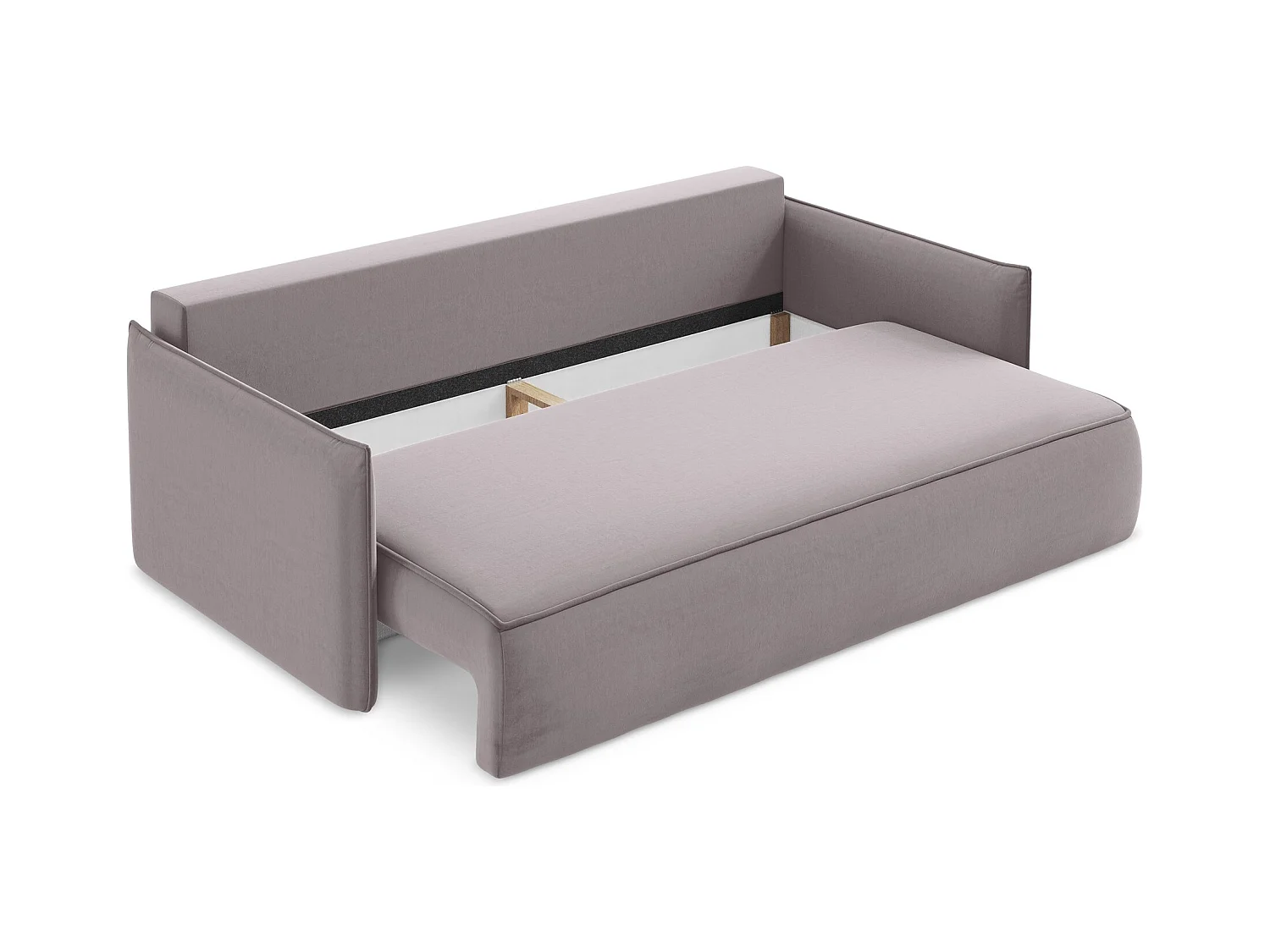 Kanapa 3-osobowa z funkcją spania - z tkaniny welwetowej - lawendowy - HULA