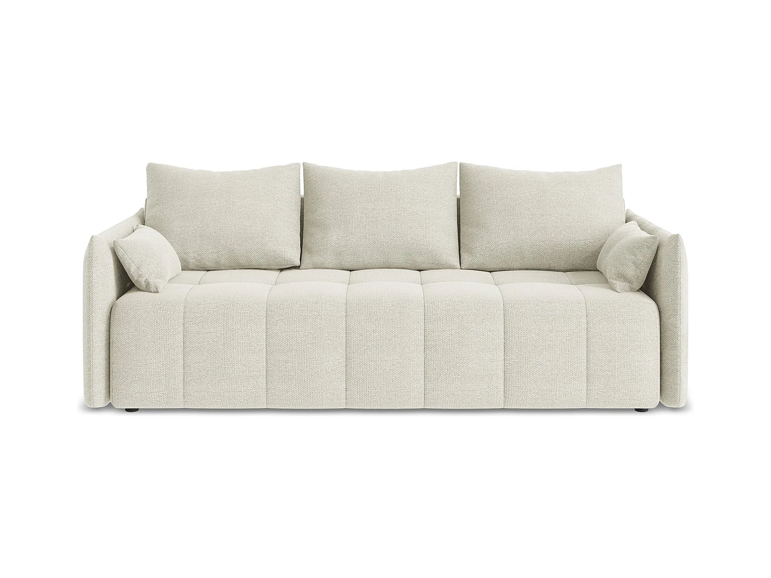 3-Sitzer Sofa mit Schlaffunktion - - Bouclé - Sand - MOKU