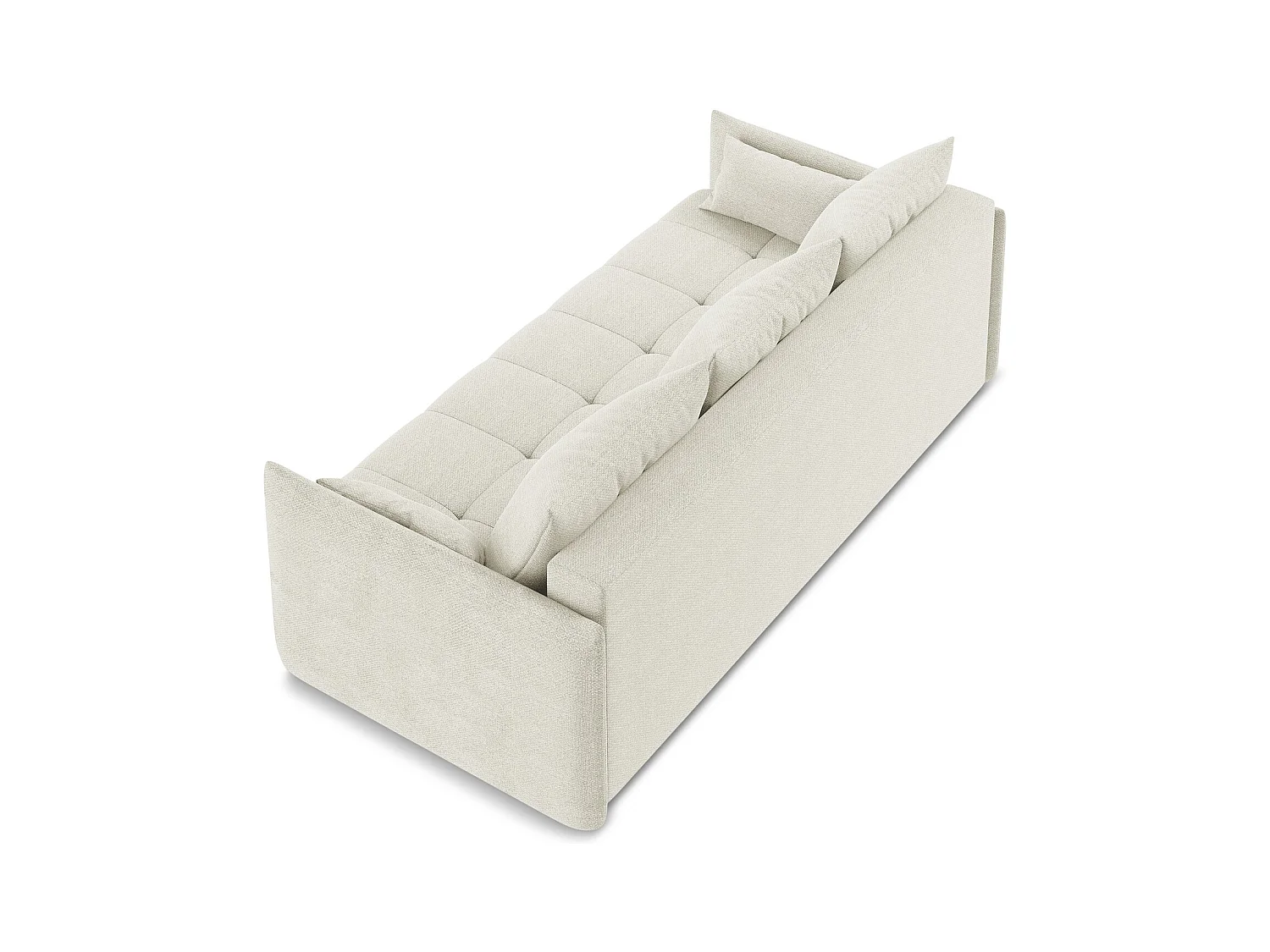 3-Sitzer Sofa mit Schlaffunktion - - Bouclé - Sand - MOKU