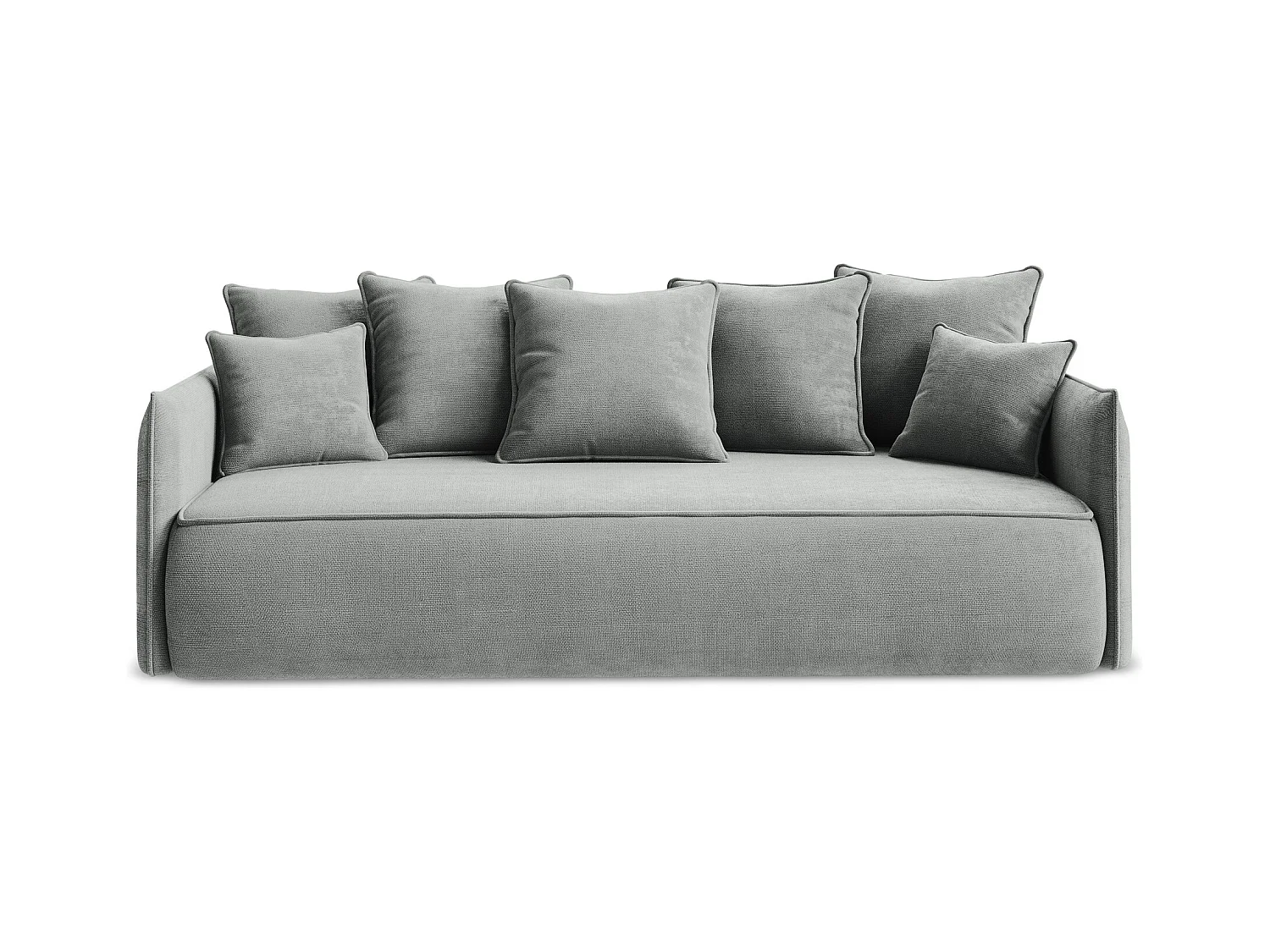 3-Sitzer Sofa mit Schlaffunktion - - Chenille - Grau - HULA