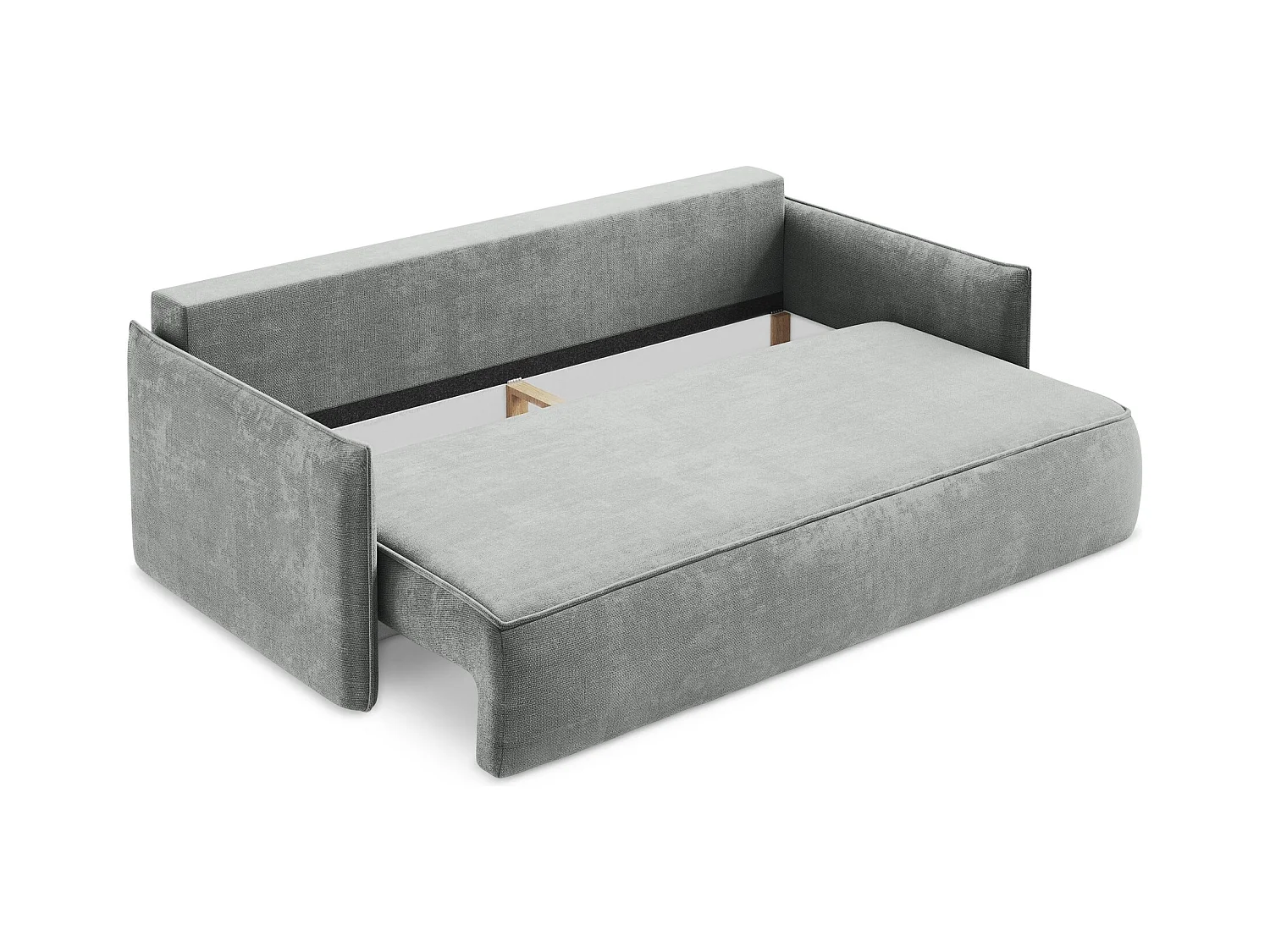 3-Sitzer Sofa mit Schlaffunktion - - Chenille - Grau - HULA