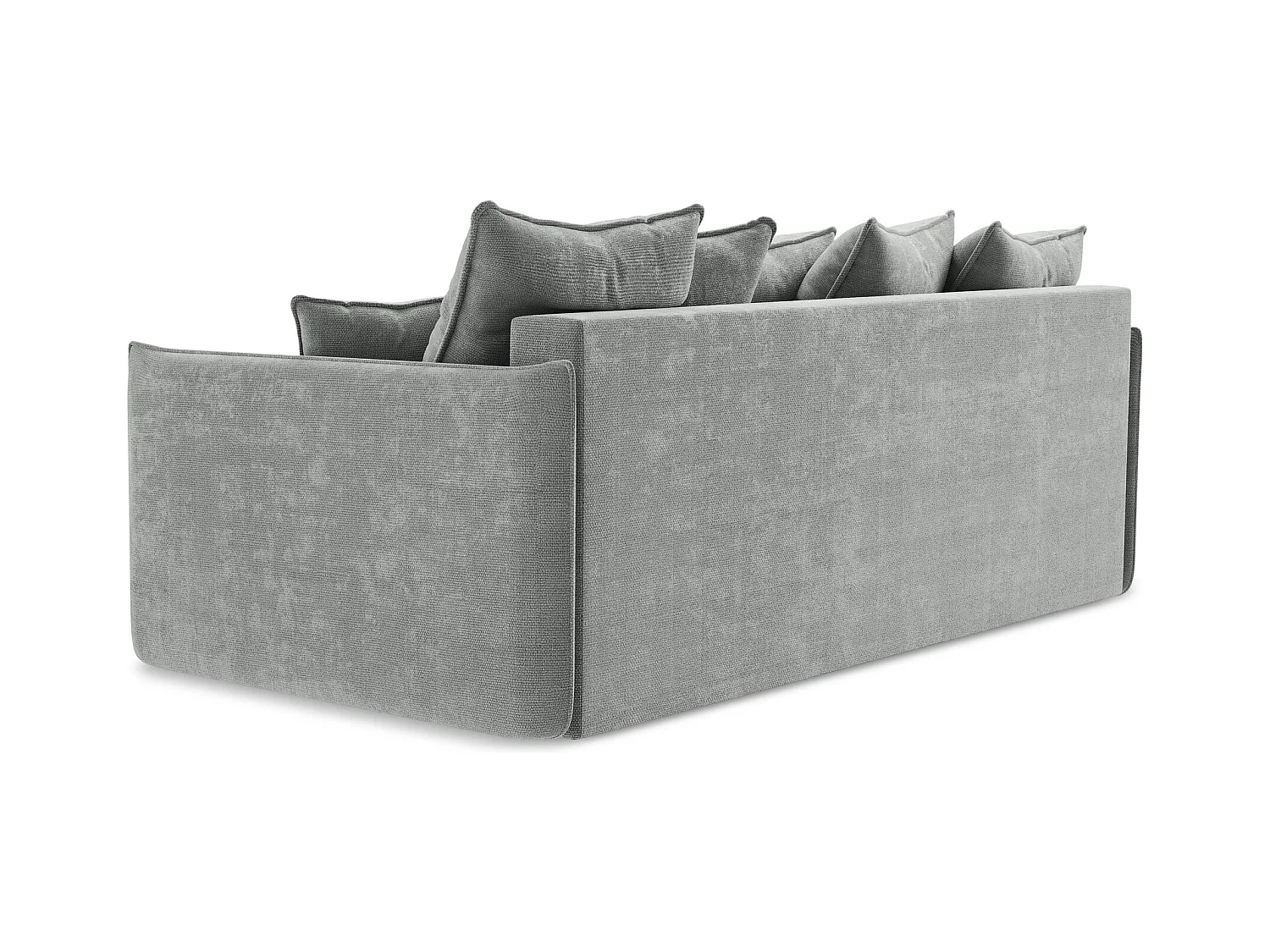 3-Sitzer Sofa mit Schlaffunktion - - Chenille - Grau - HULA