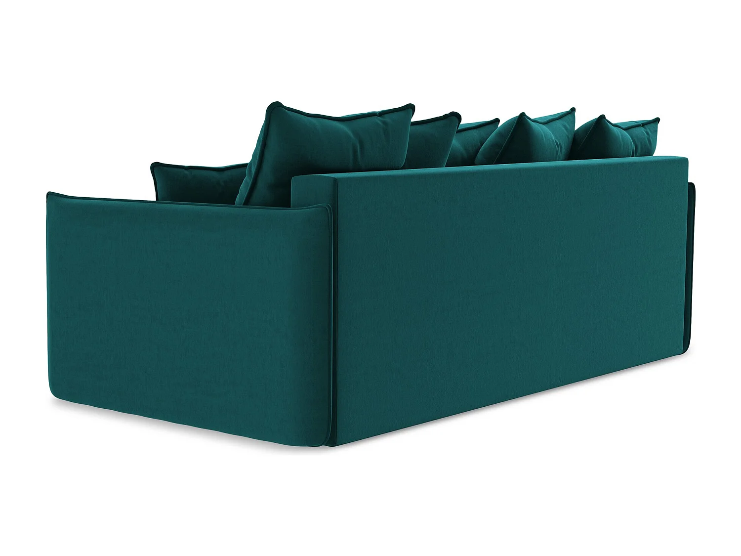 Kanapa 3-osobowa z funkcją spania - z tkaniny welwetowej - morski - HULA