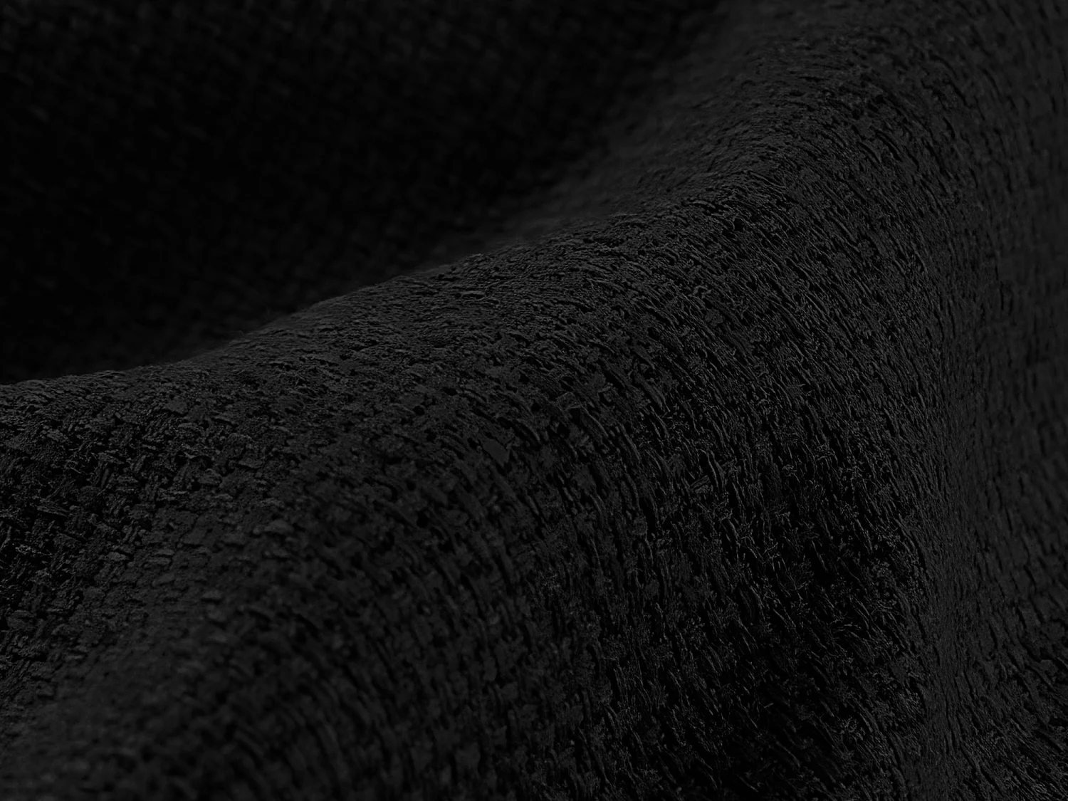 Canapé 3 places convertible en tissu texturé - noir - HULA