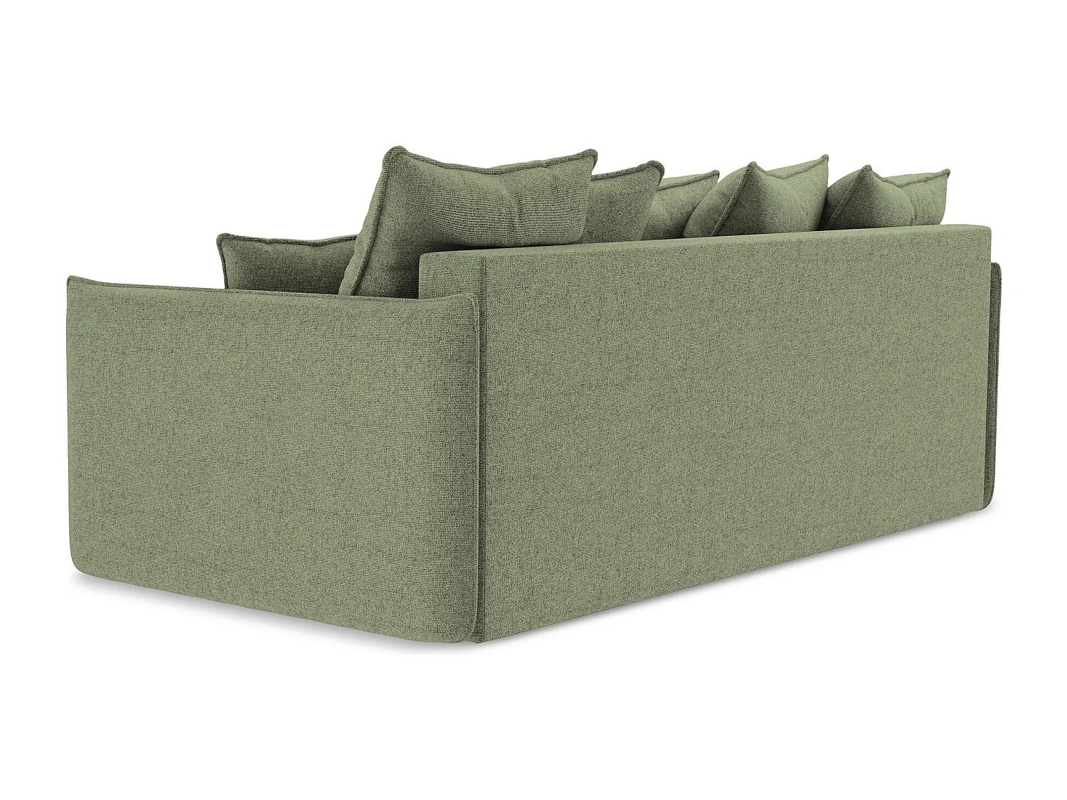 Canapé 3 places convertible en tissu texturé - vert clair - HULA