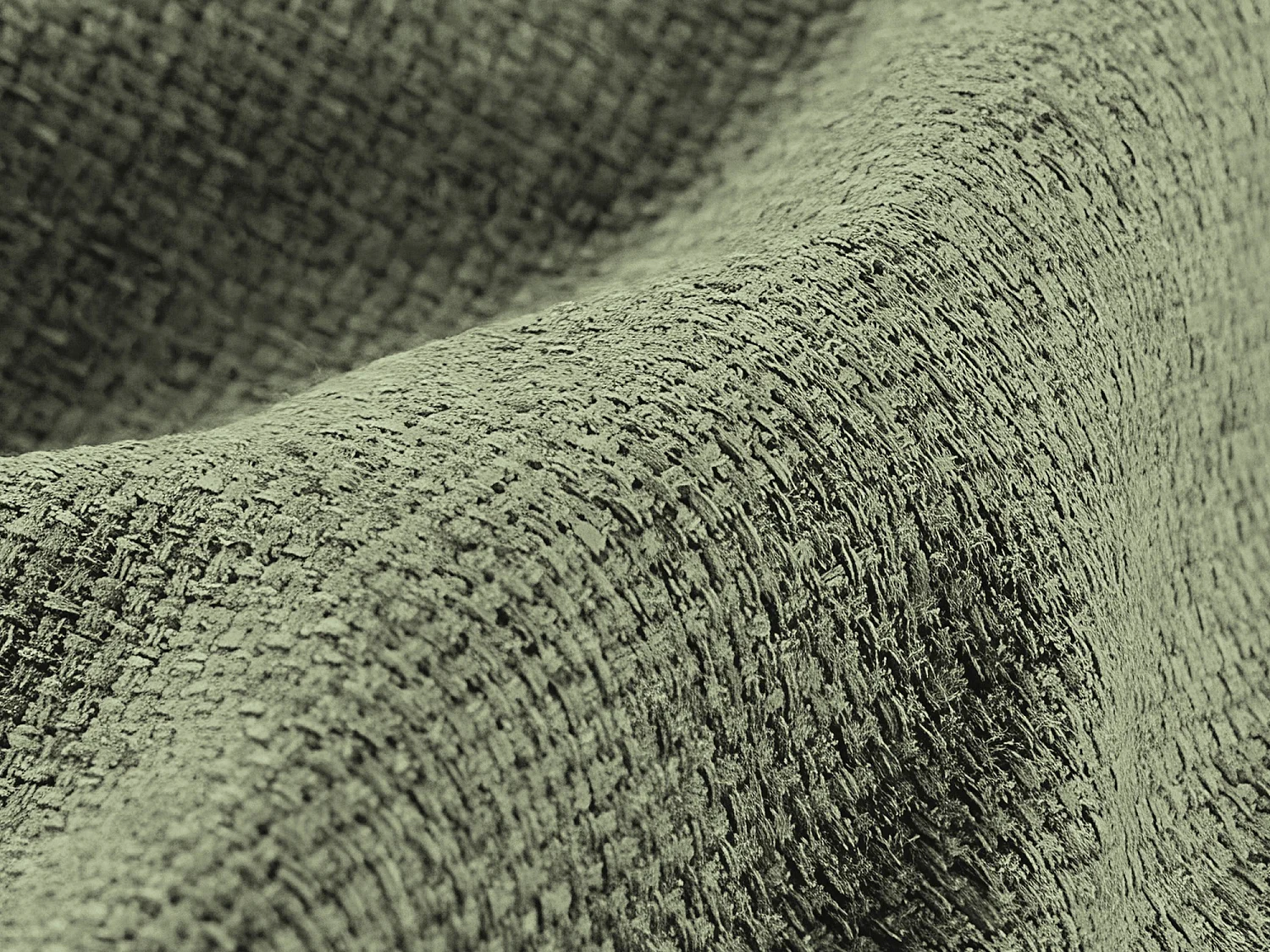 Canapé 3 places convertible en tissu texturé - vert clair - HULA