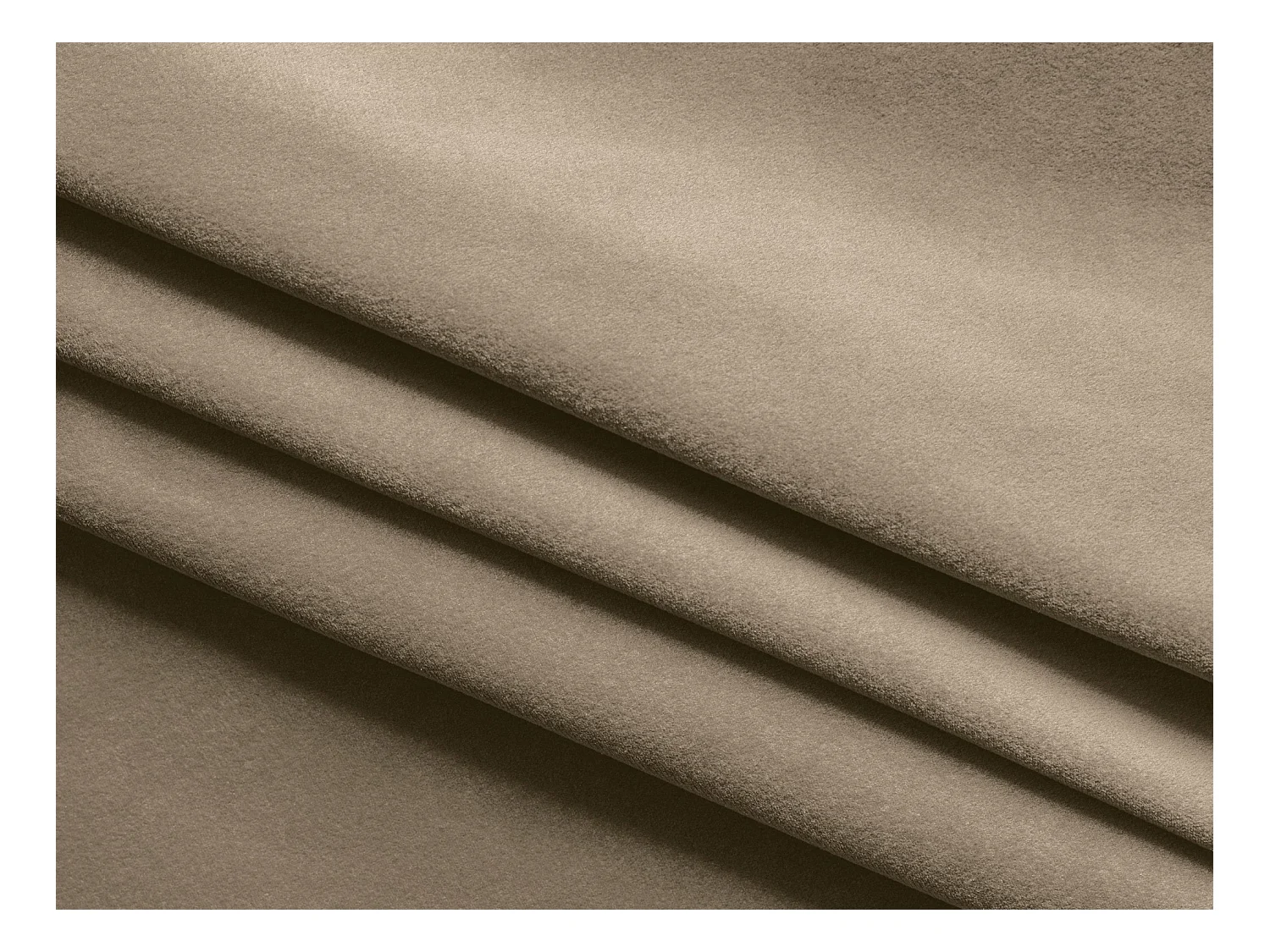 3-Sitzer Sofa mit Schlaffunktion - - Samt - Dunkelbeige - HULA