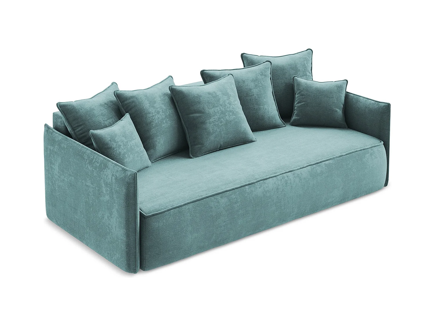 3-Sitzer Sofa mit Schlaffunktion - - Chenille - Jeans - HULA