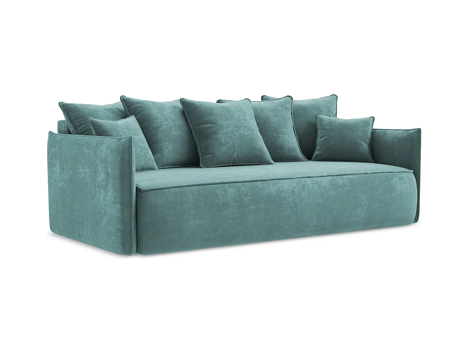 Canapé 3 places convertible en tissu chenille - jeans - HULA