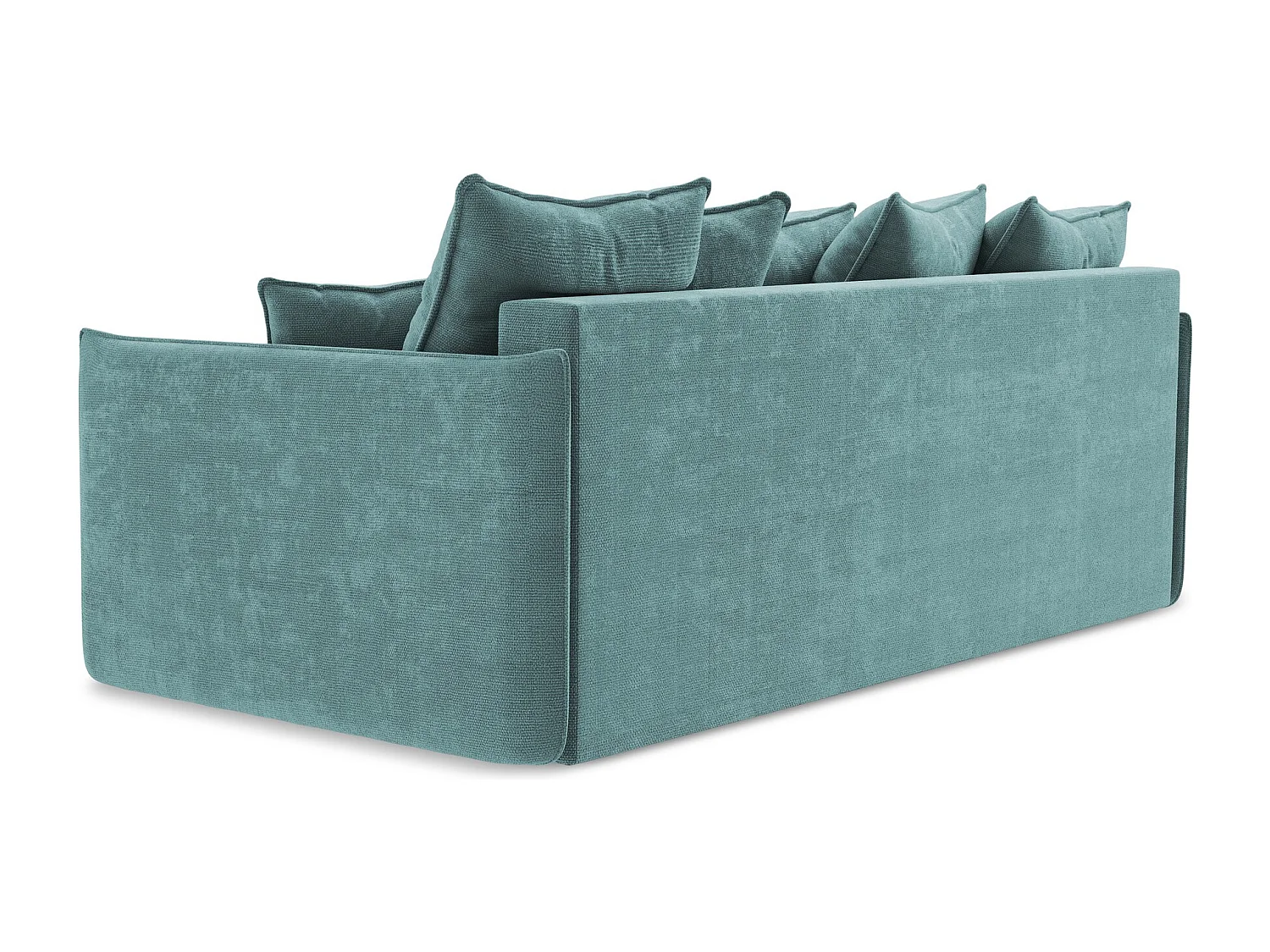 Sofá de 3 lugares convertível em tecido chenille jeans - HULA