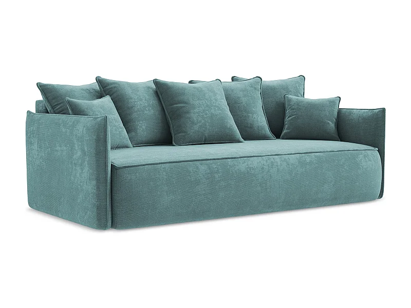 3-Sitzer Sofa mit Schlaffunktion - - Chenille - Jeans - HULA
