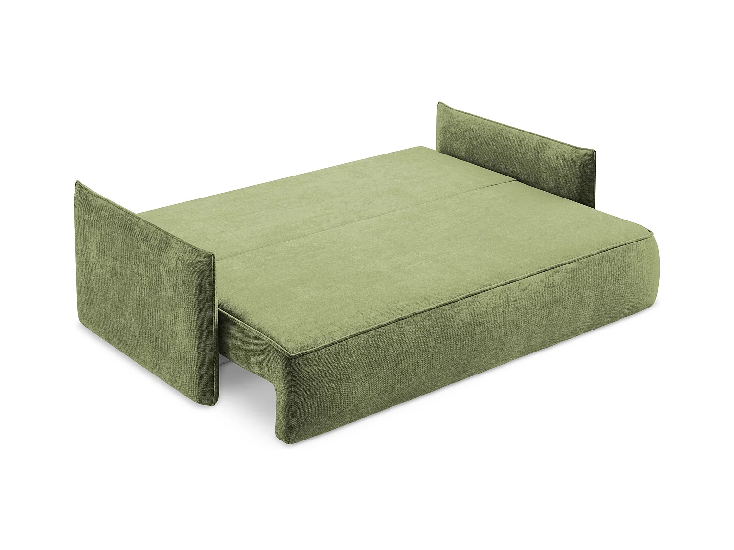 3-Sitzer Sofa mit Schlaffunktion - - Chenille - Grün - HULA