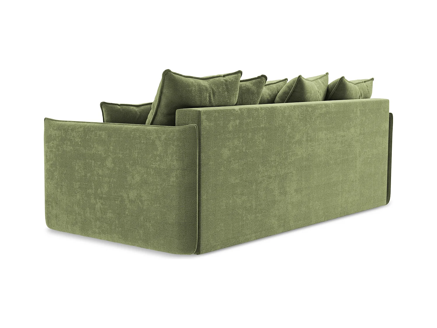 3-Sitzer Sofa mit Schlaffunktion - - Chenille - Grün - HULA