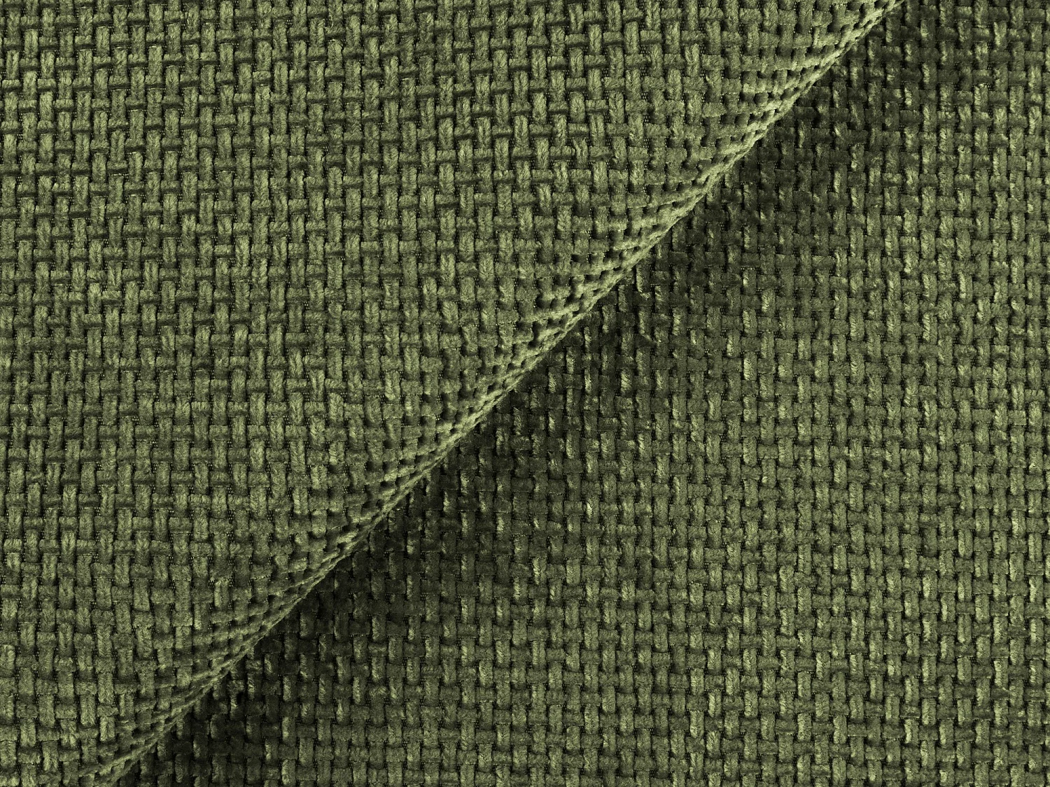 Sofá de 3 lugares convertível em tecido chenille verde - HULA