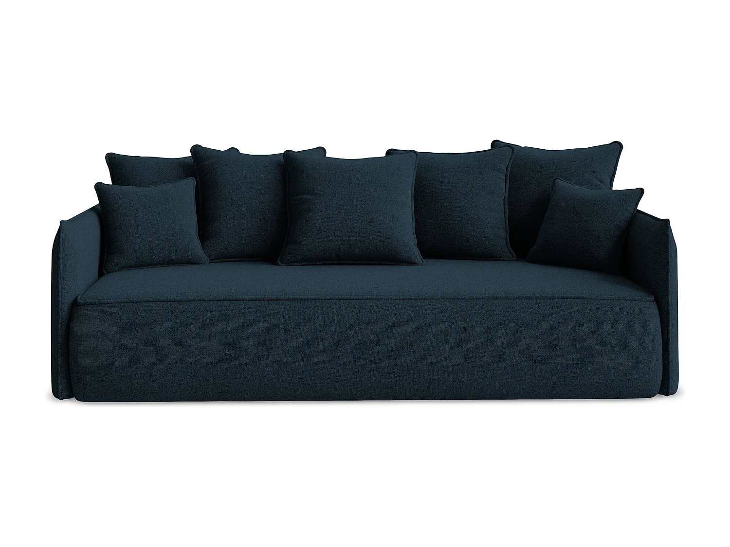 Sofá de 3 lugares convertível em tecido texturizado azul royal - HULA