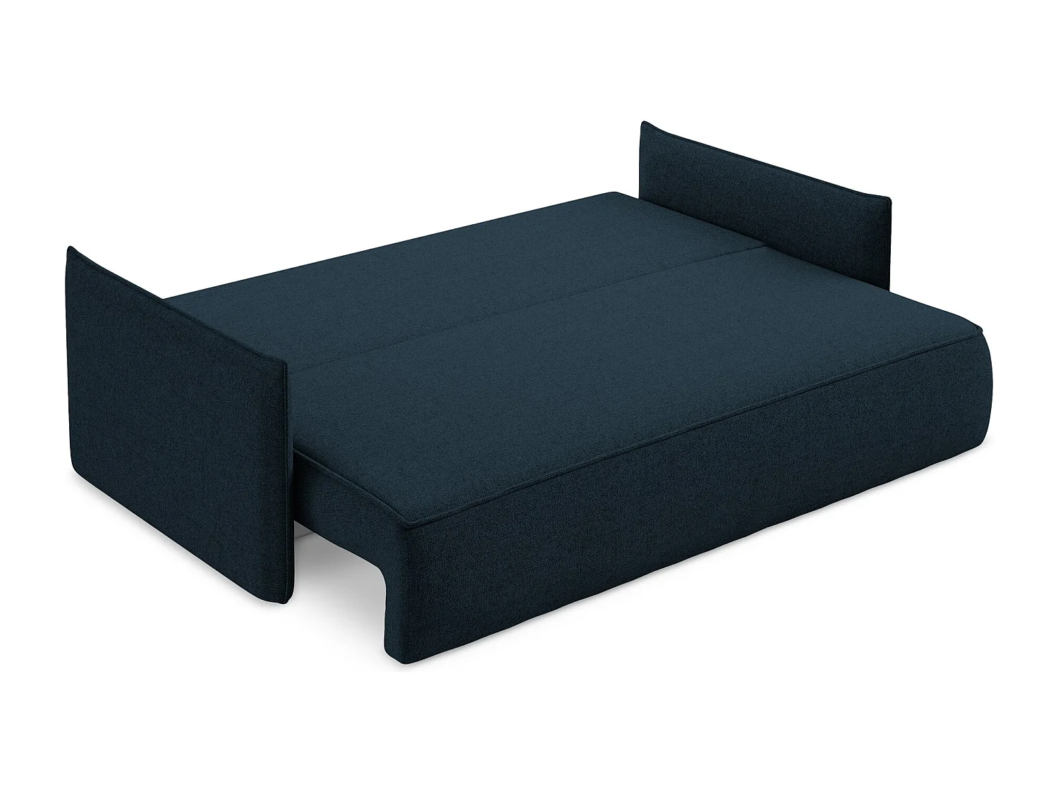 Sofá de 3 lugares convertível em tecido texturizado azul royal - HULA