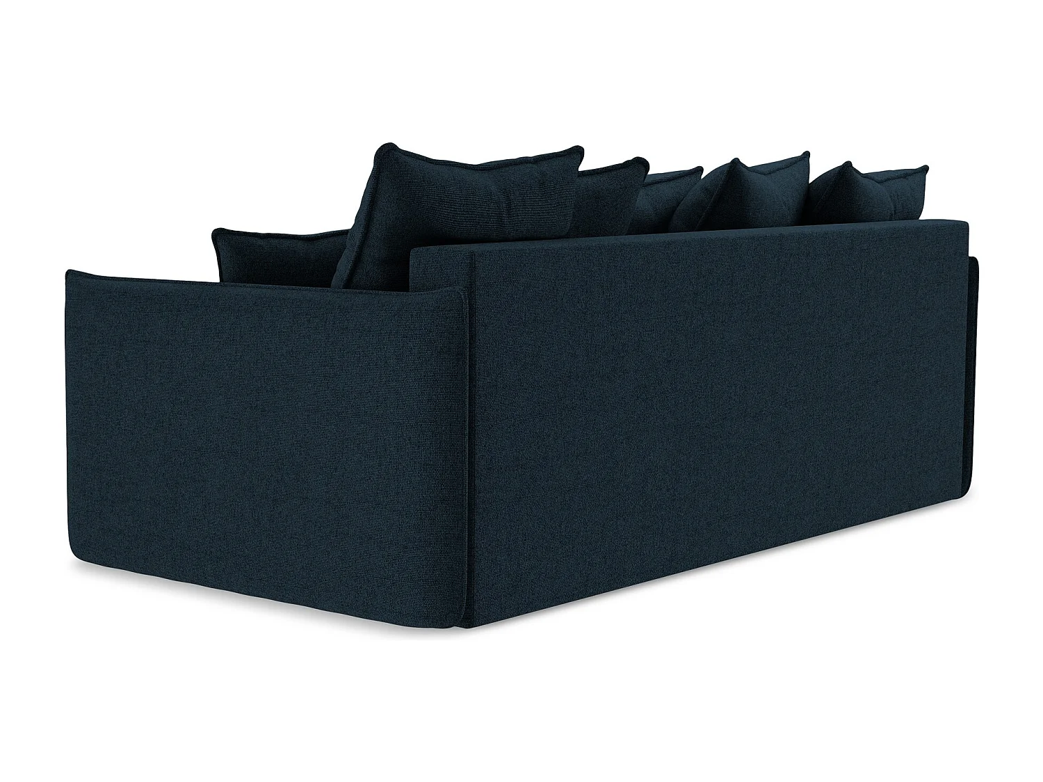 Sofá de 3 lugares convertível em tecido texturizado azul royal - HULA