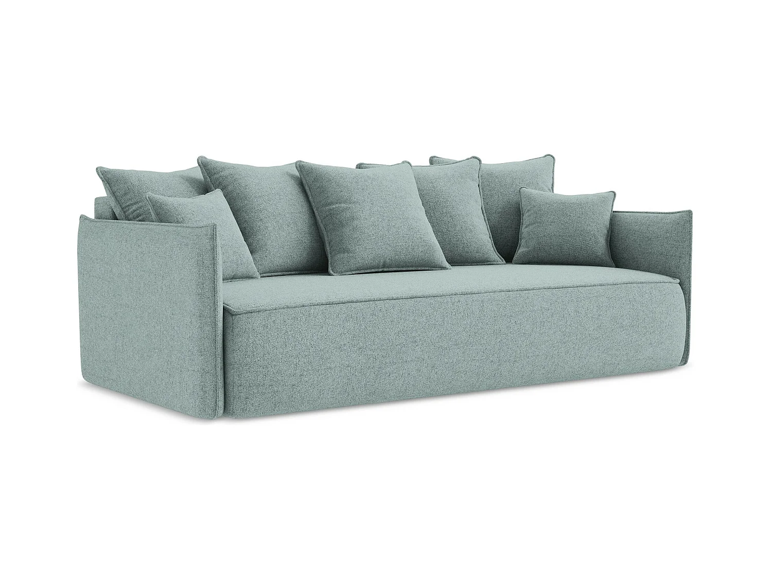 Canapé 3 places convertible en tissu texturé - jeans - HULA