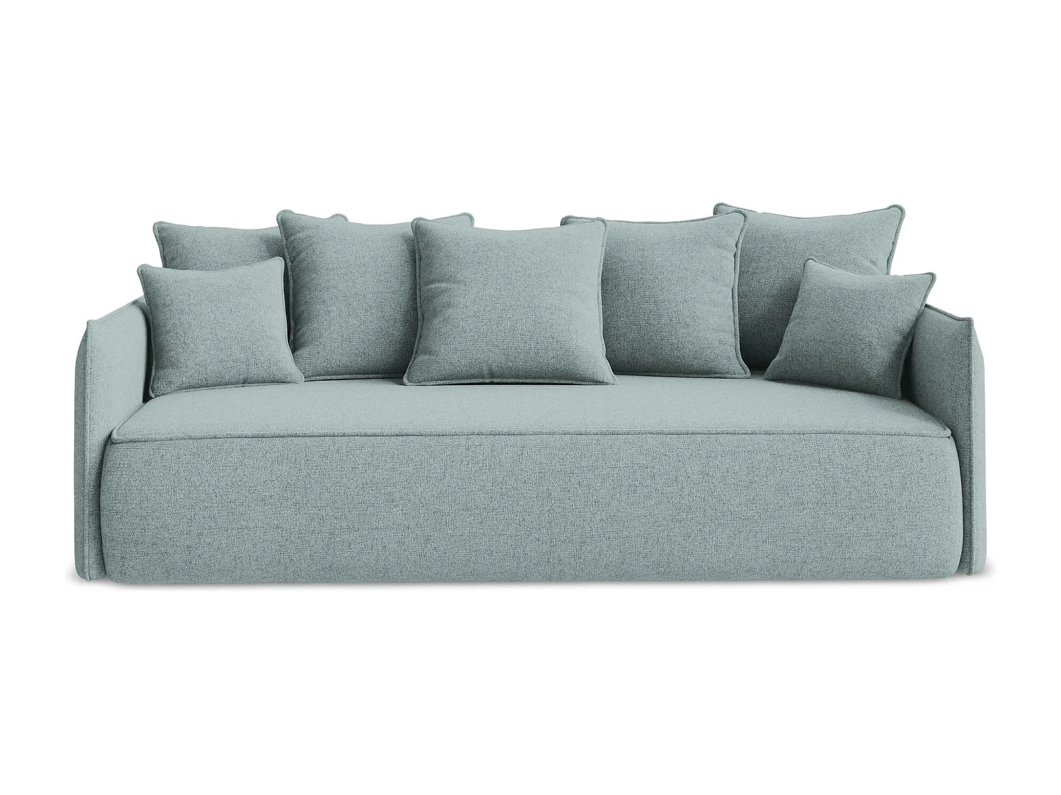 Kanapa 3-osobowa z funkcją spania - z tkaniny strukturalnej - jeans - HULA