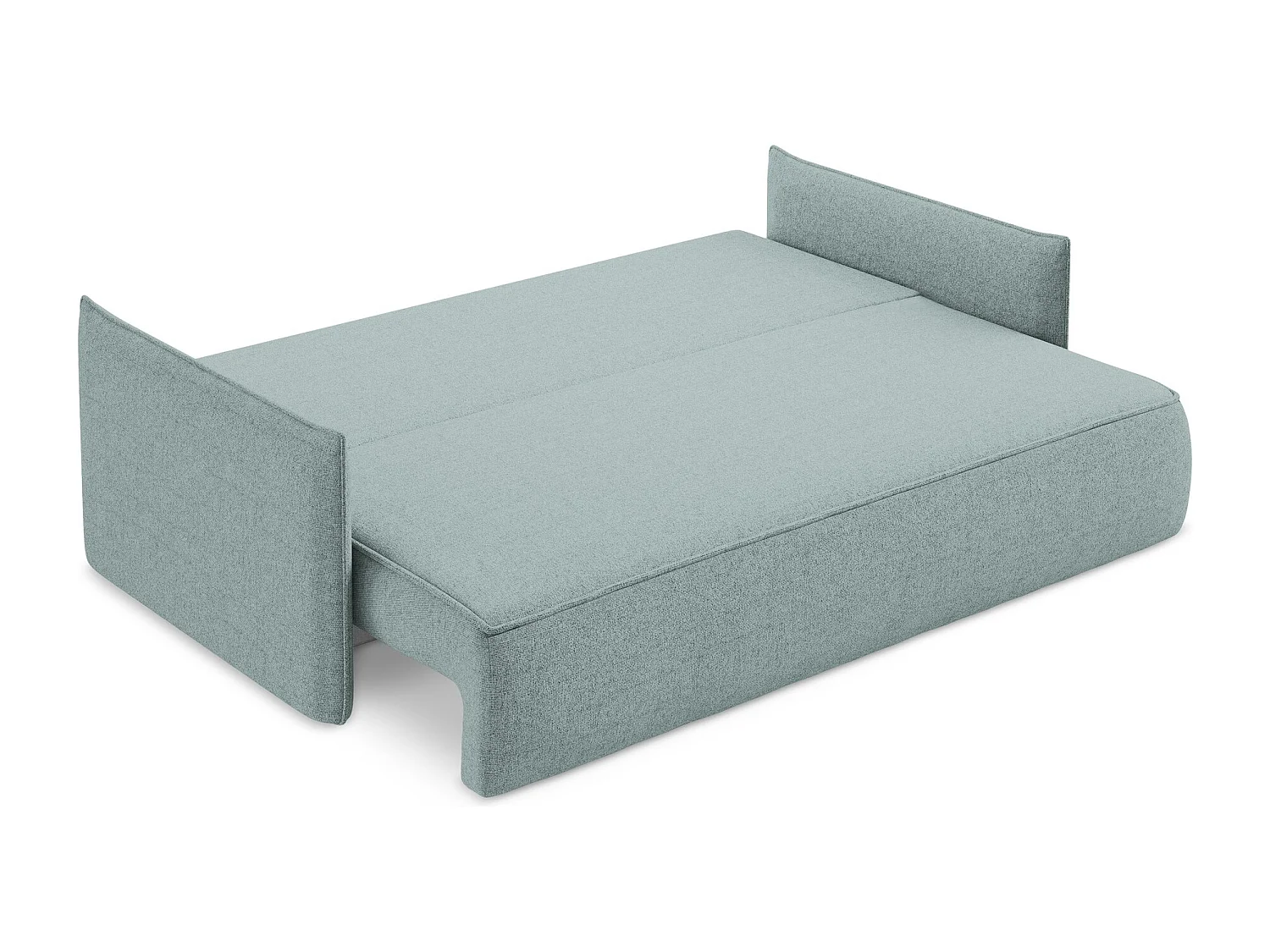 Kanapa 3-osobowa z funkcją spania - z tkaniny strukturalnej - jeans - HULA