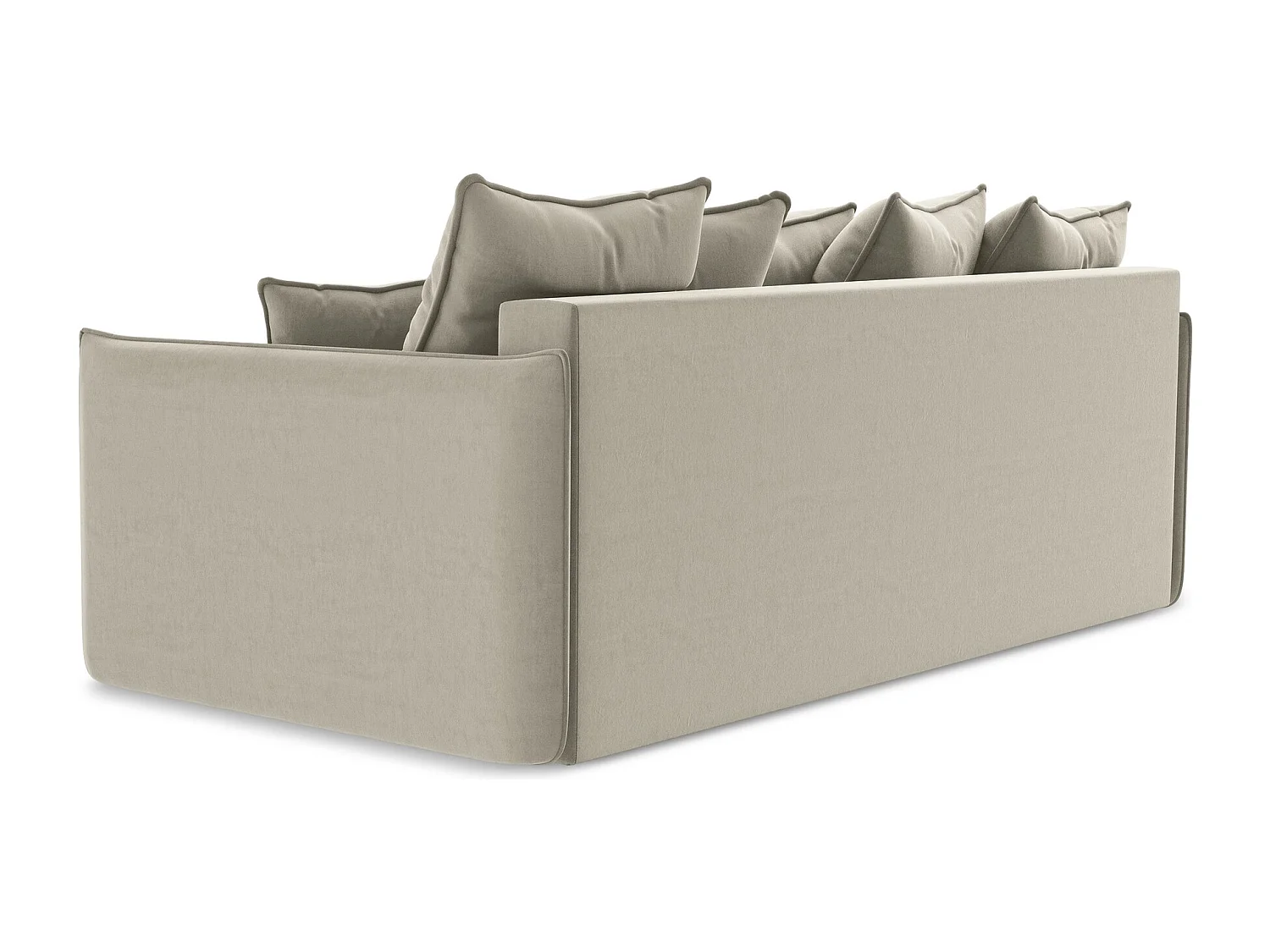 Sofá cama de 3 plazas de terciopelo perla - HULA