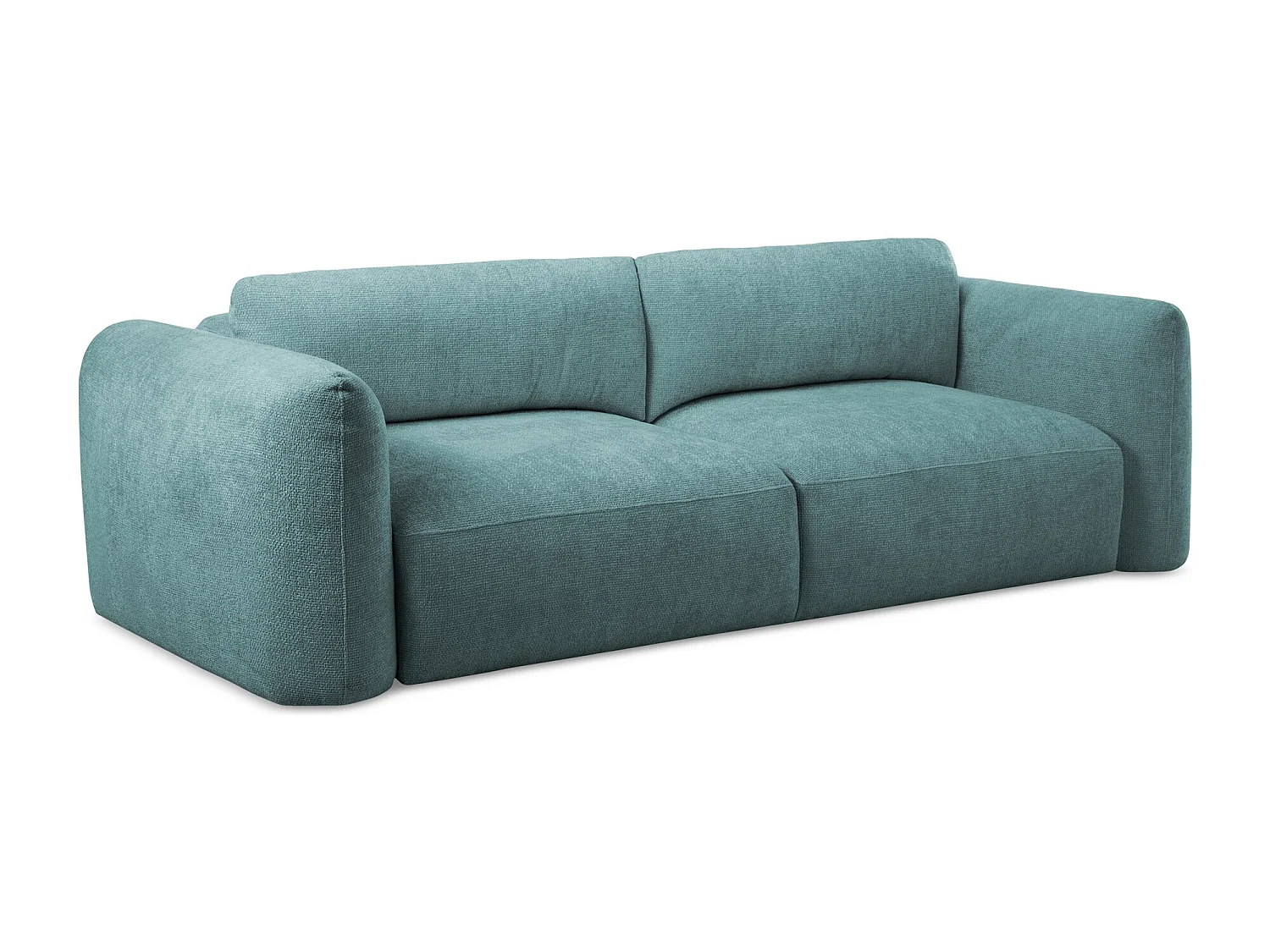 Canapé 3 places convertible en tissu chenille - jeans - MELE