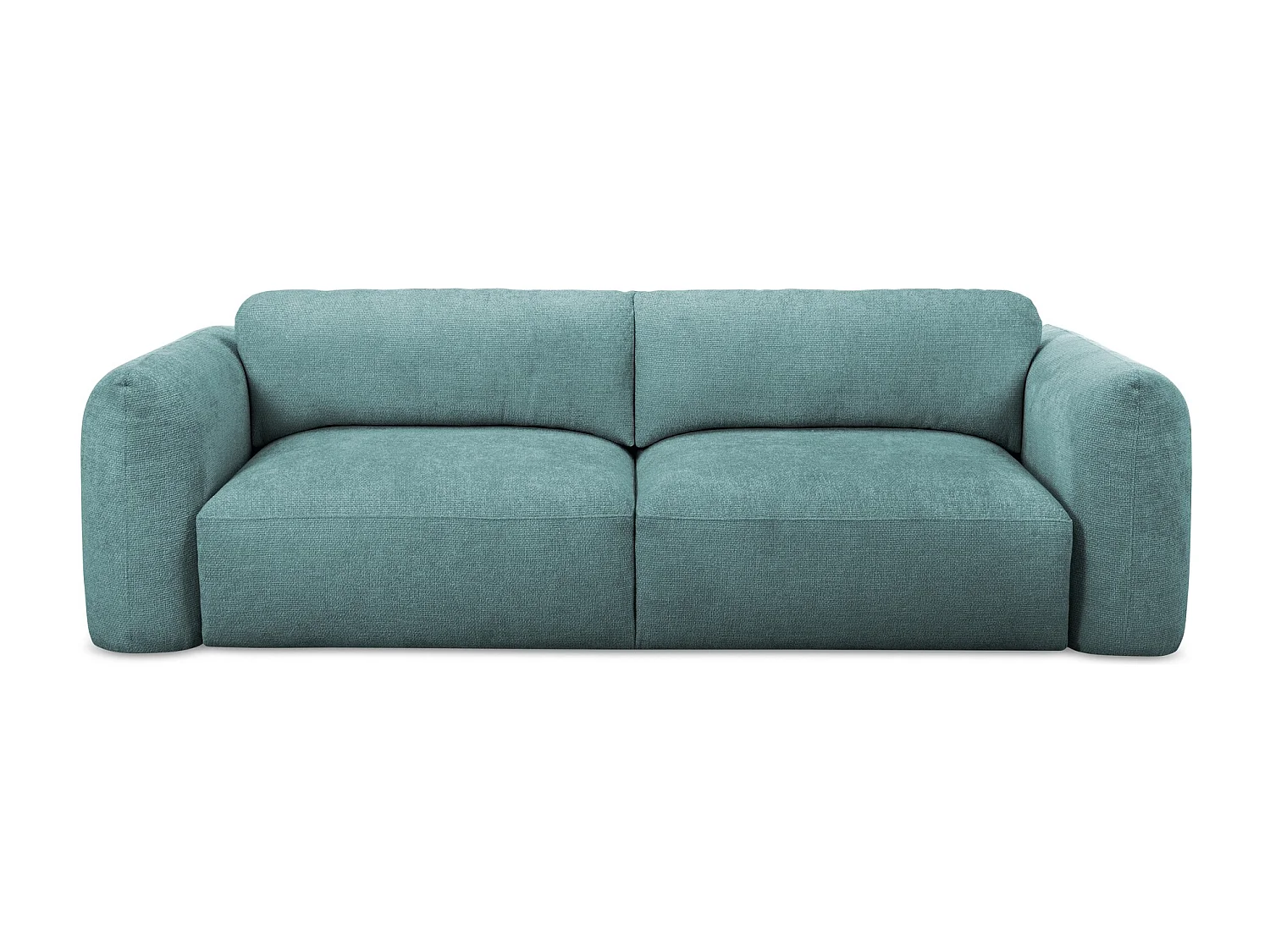 Canapé 3 places convertible en tissu chenille - jeans - MELE