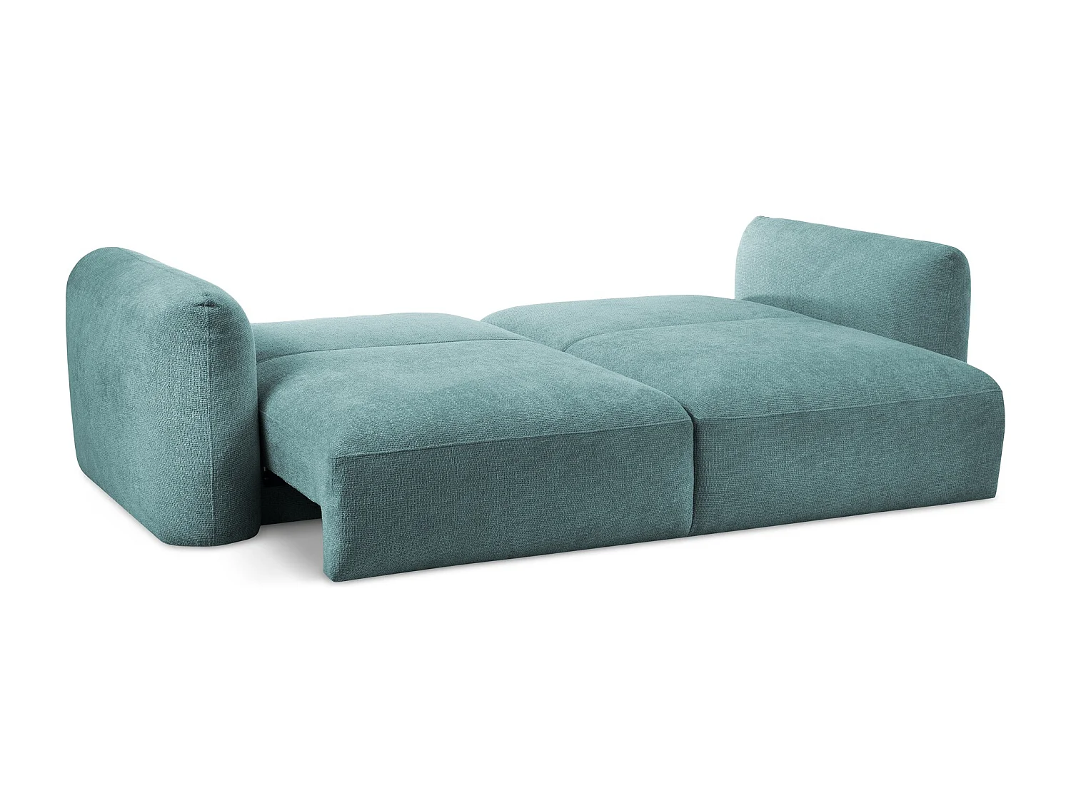 Canapé 3 places convertible en tissu chenille - jeans - MELE