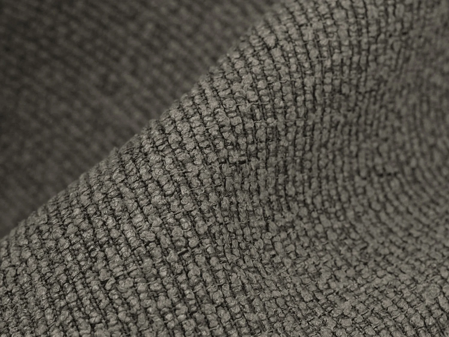 Sofá de 3 lugares convertível em tecido bouclé cinza - MILU