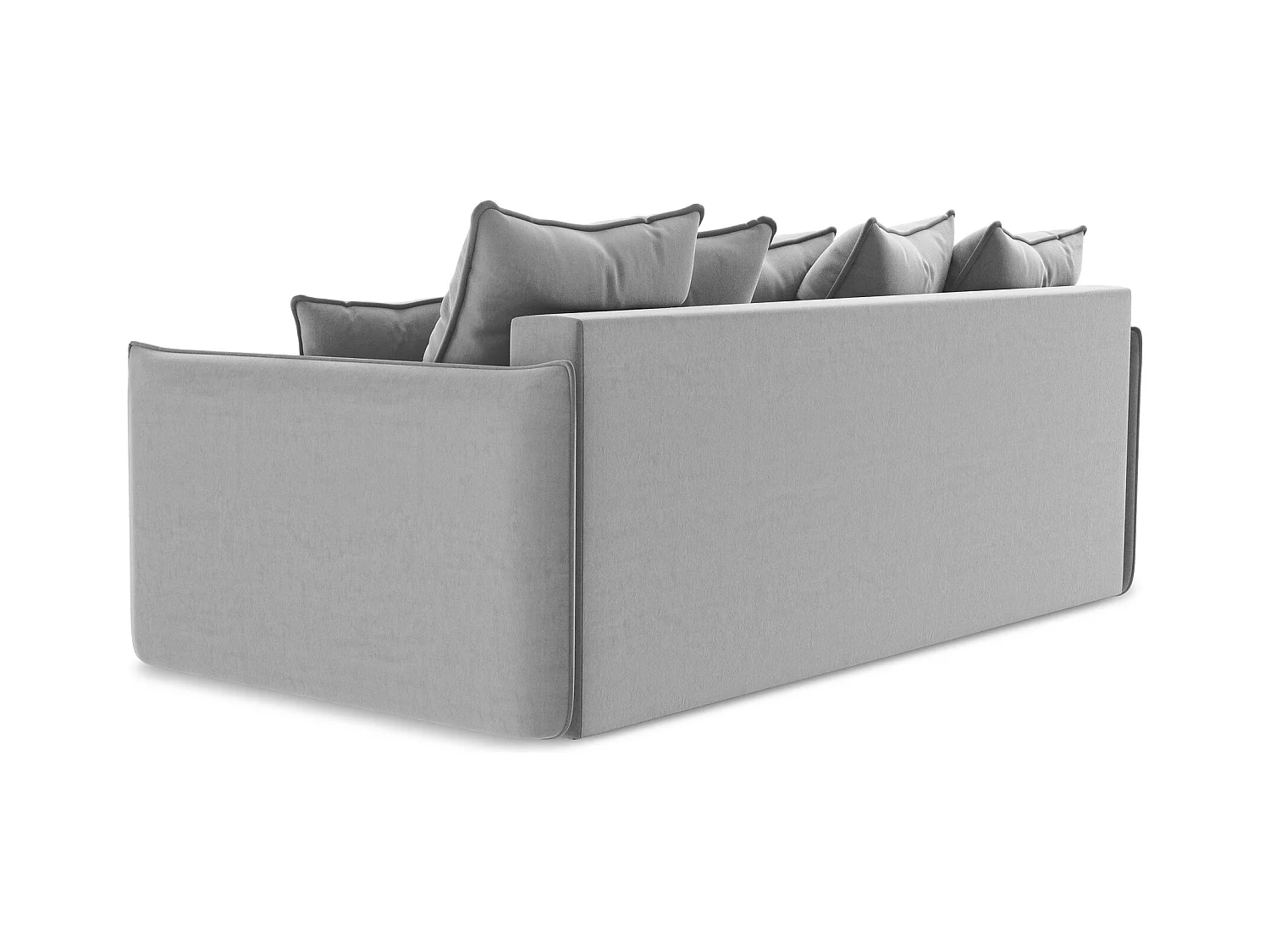 Kanapa 3-osobowa z funkcją spania - z tkaniny welwetowej - szary - HULA