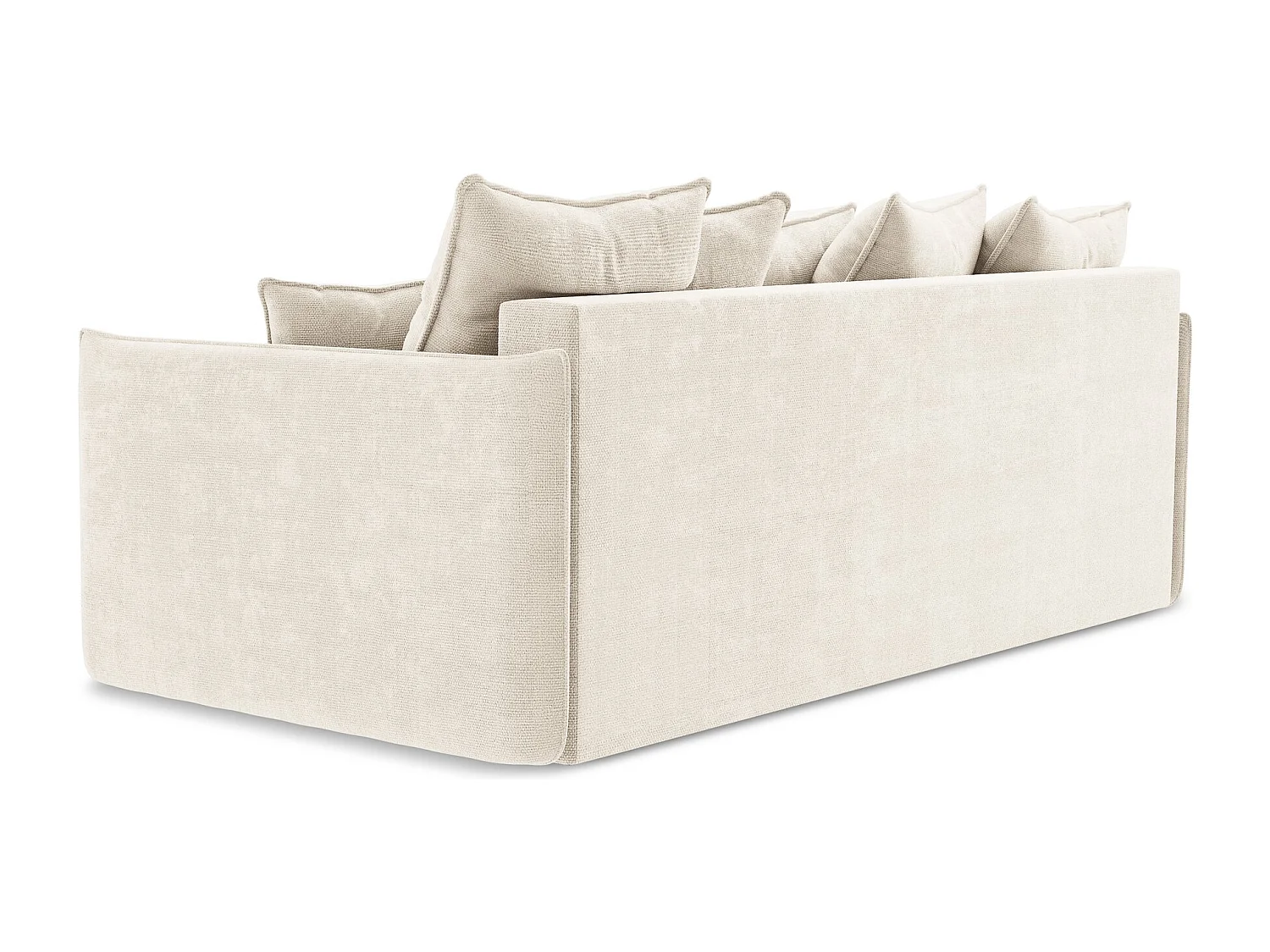 3-Sitzer Sofa mit Schlaffunktion - - Chenille - Hell beige - HULA