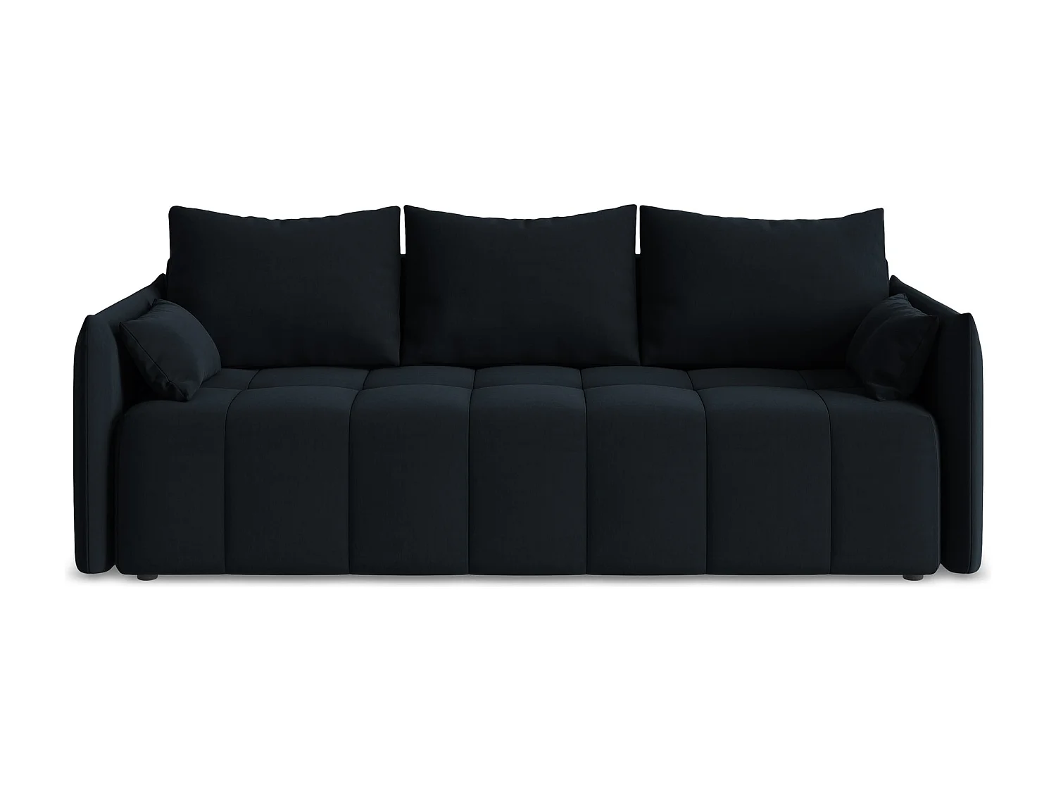 3-Sitzer Sofa mit Schlaffunktion - - Samt - Königsblau - MOKU