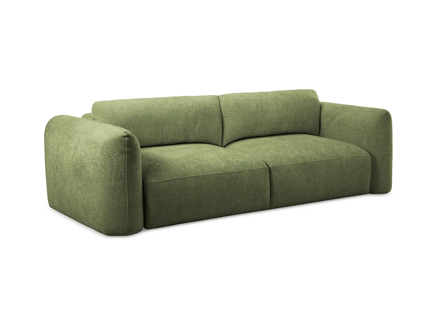3-Sitzer Sofa mit Schlaffunktion - - Chenille - Grün - MELE
