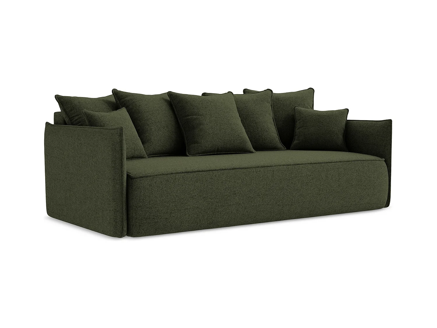Canapé 3 places convertible en tissu texturé - - HULA