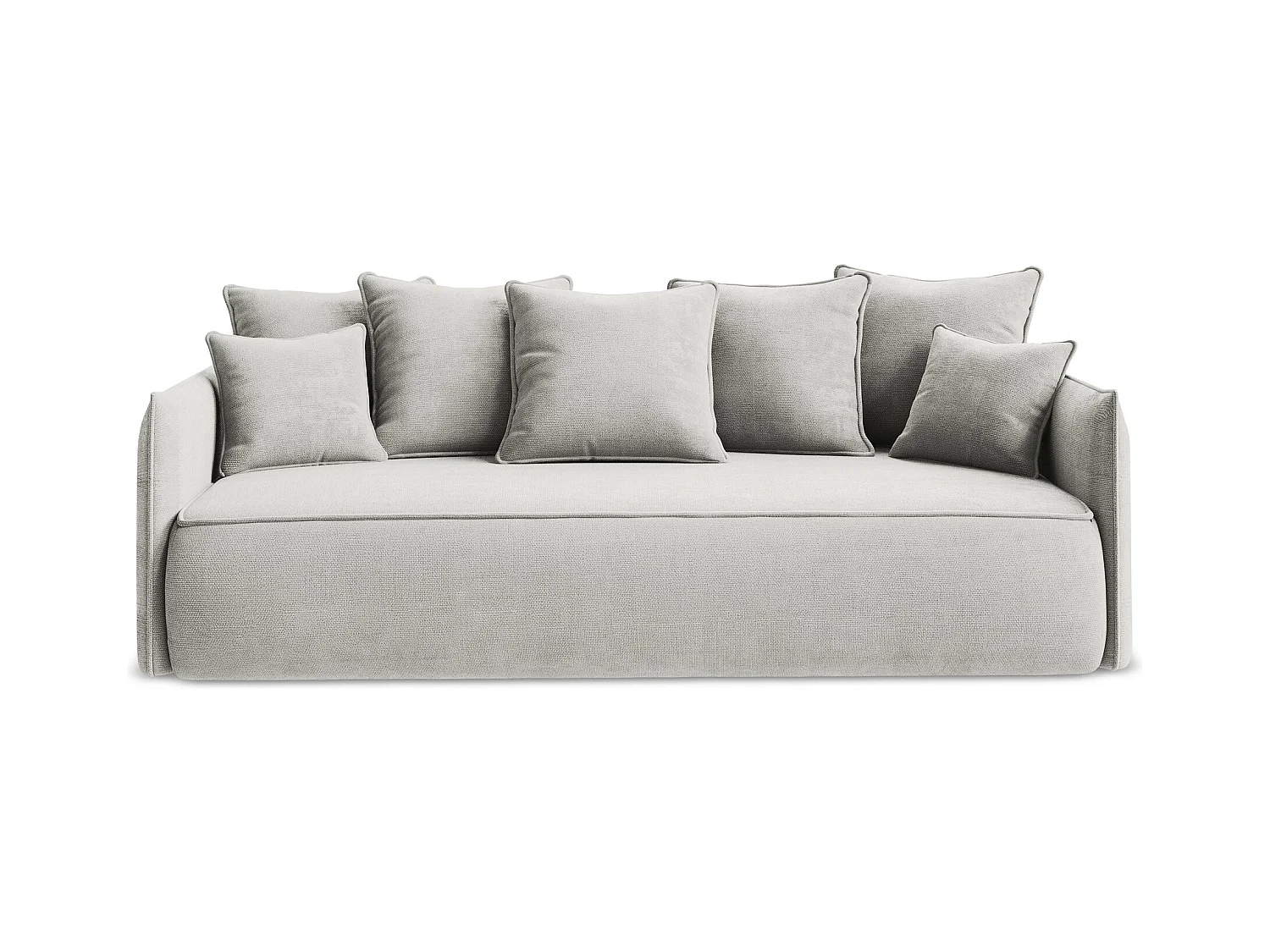 3-Sitzer Sofa mit Schlaffunktion - - Chenille - Hellgrau - HULA