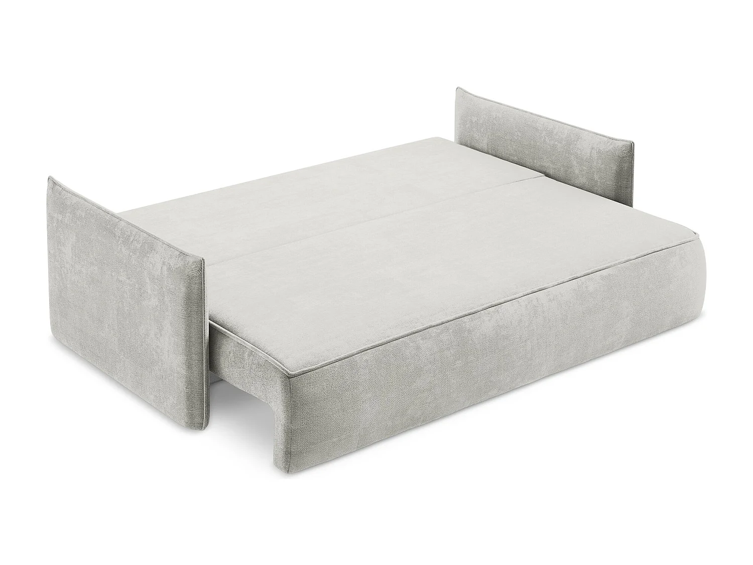 3-Sitzer Sofa mit Schlaffunktion - - Chenille - Hellgrau - HULA