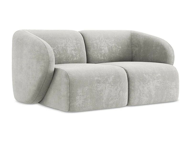 2-Sitzer Sofa - - Chenille - Hellgrau - LANI