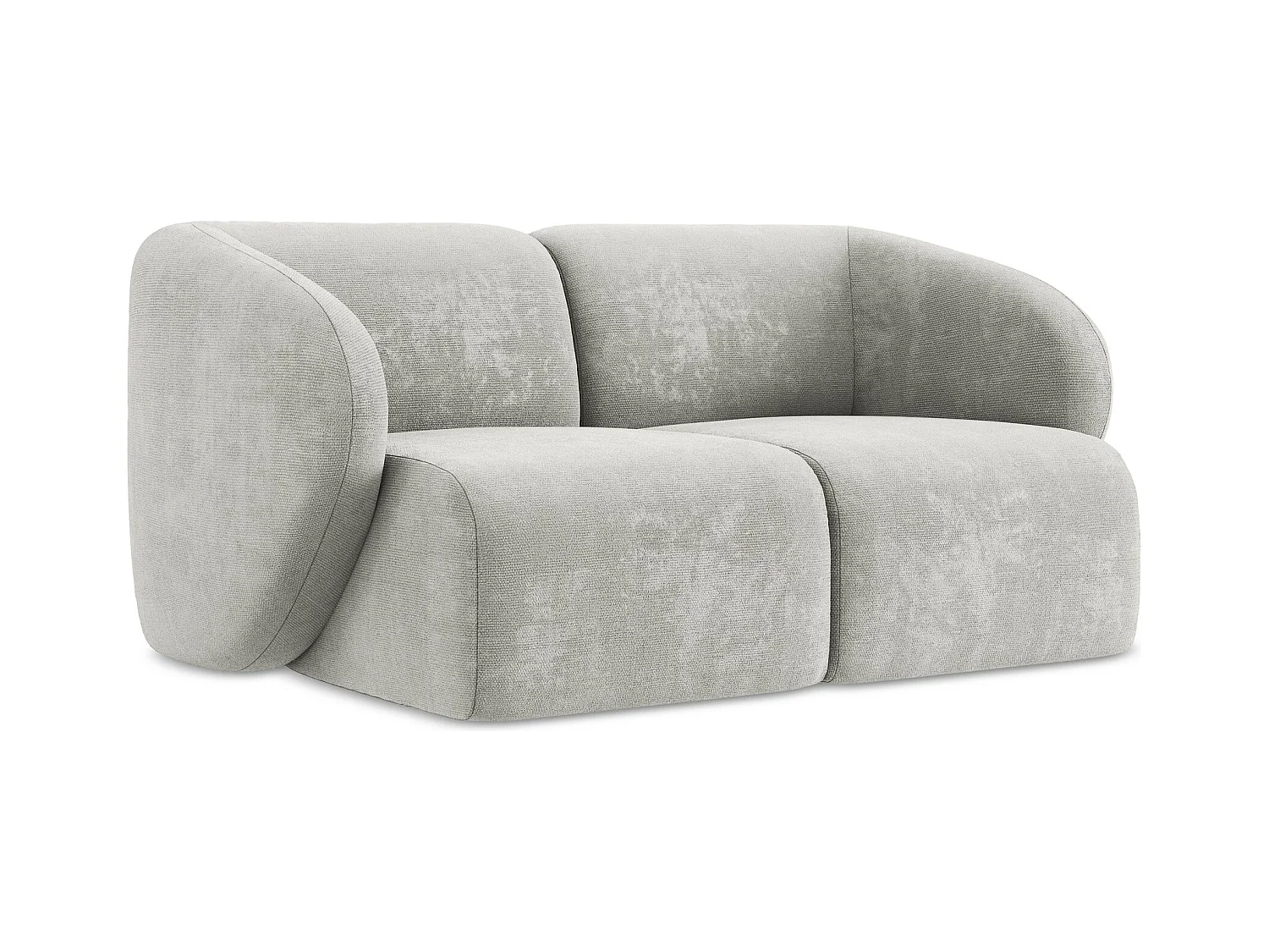2-Sitzer Sofa - - Chenille - Hellgrau - LANI
