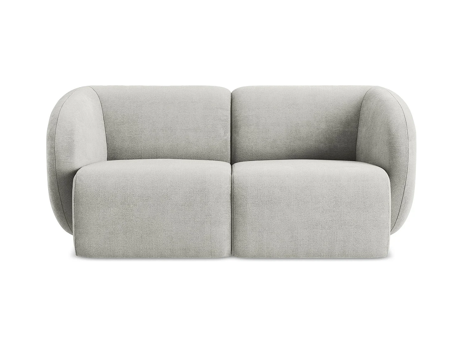 2-Sitzer Sofa - - Chenille - Hellgrau - LANI
