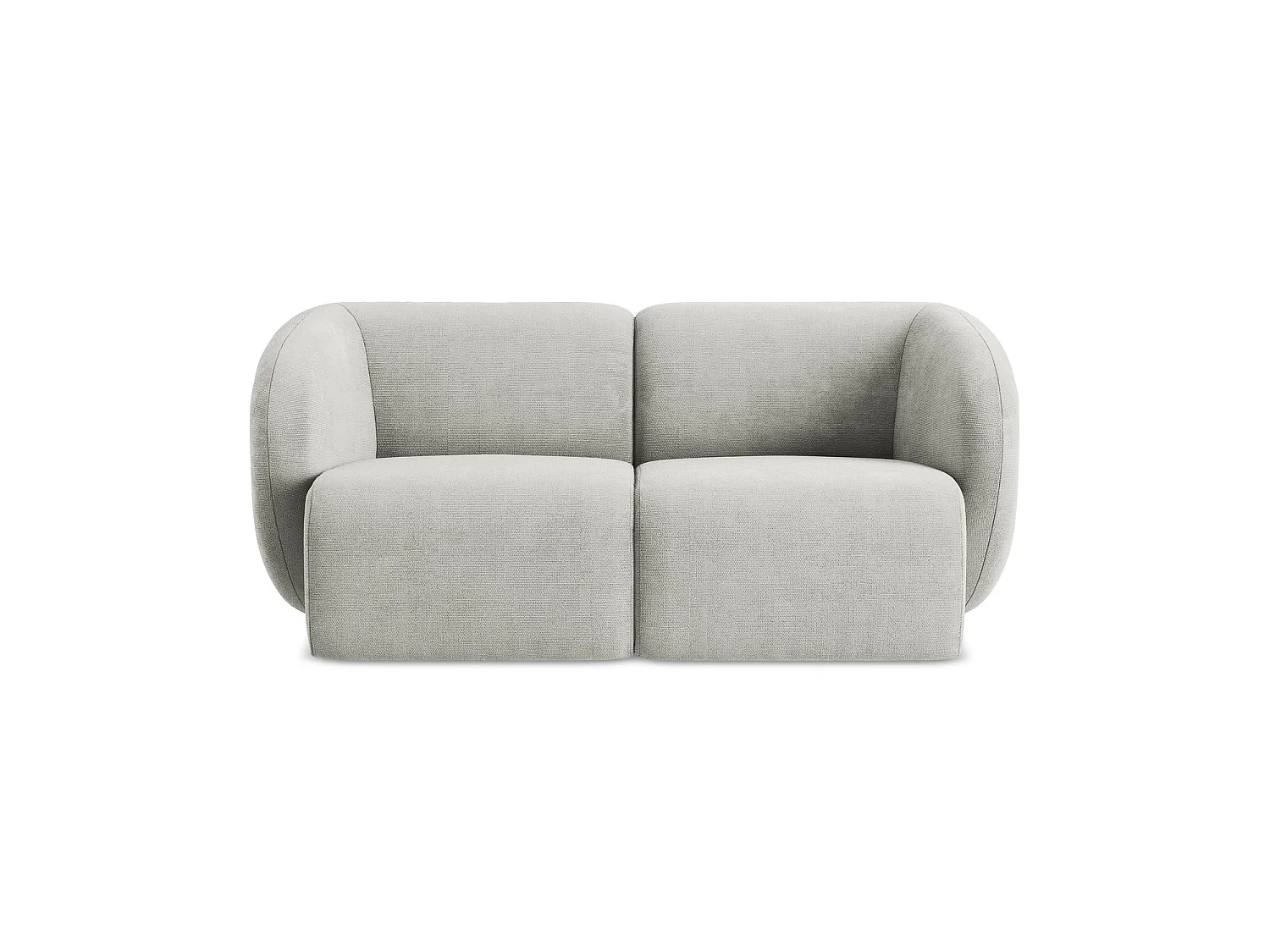 2-Sitzer Sofa - - Chenille - Hellgrau - CERVO
