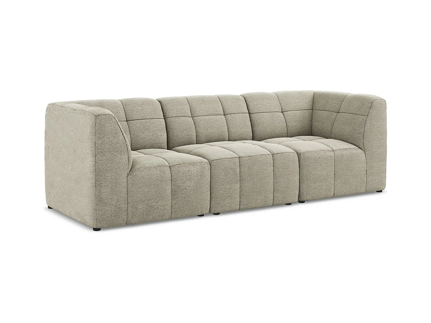 Modulares 3-Sitzer Sofa - - Bouclé - Taupe - ALOHA