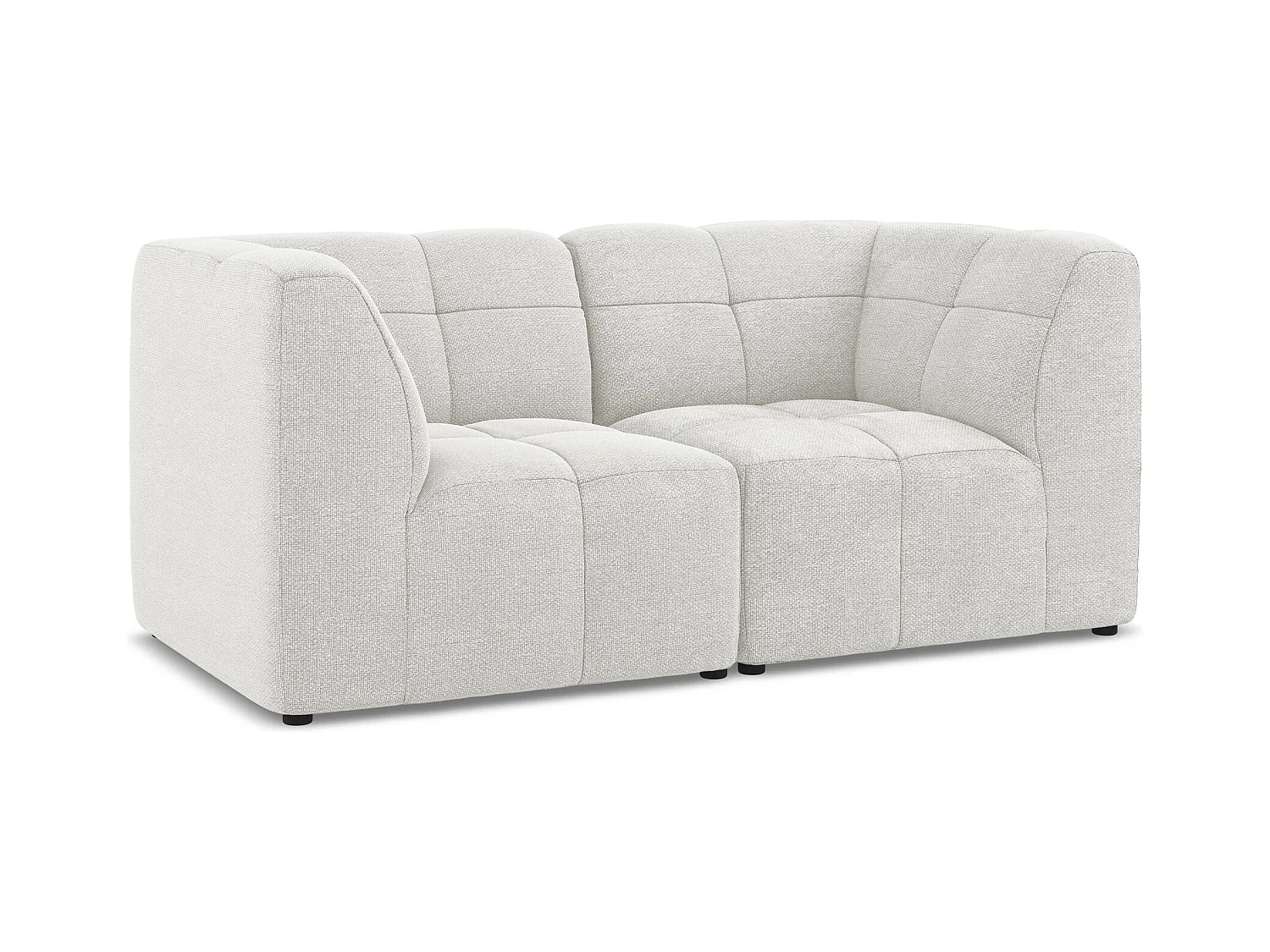 2-Sitzer Sofa - - Bouclé - Weiß - ALOHA
