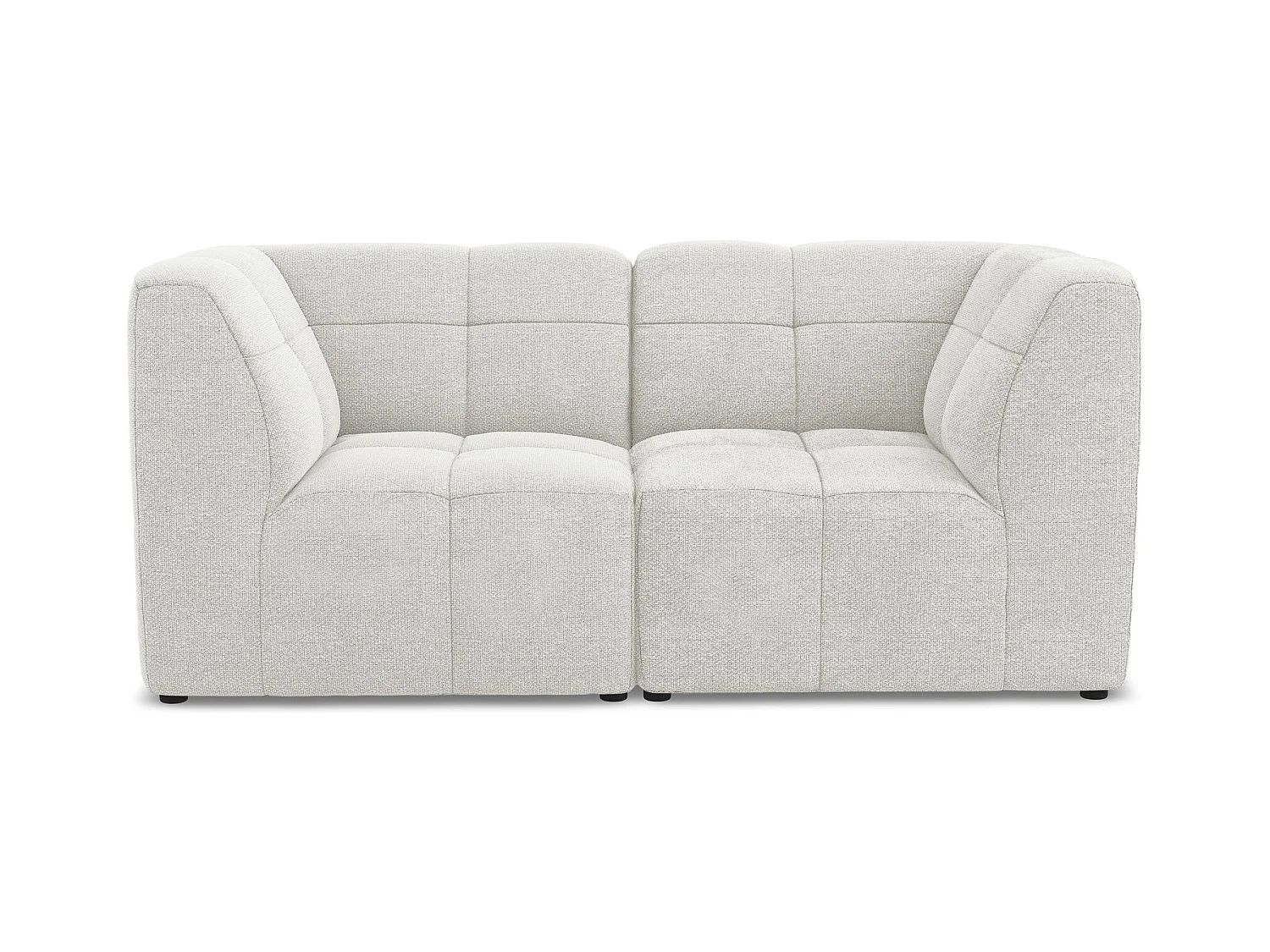 2-Sitzer Sofa - - Bouclé - Weiß - ALOHA
