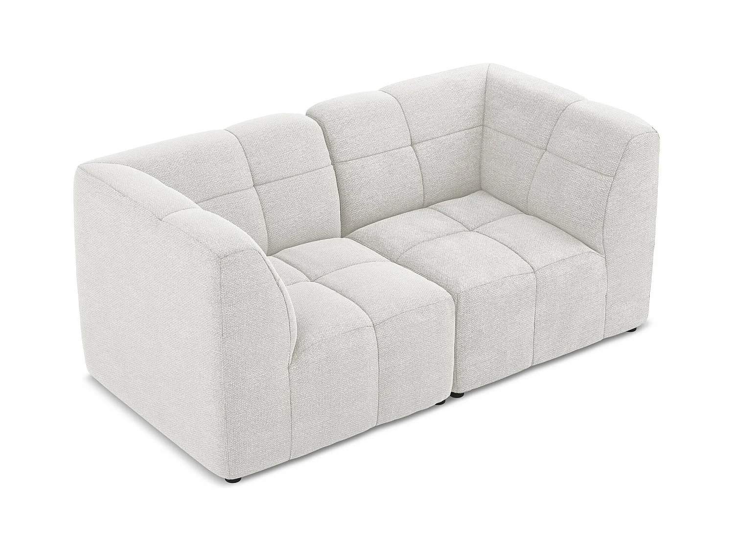 2-Sitzer Sofa - - Bouclé - Weiß - ALOHA