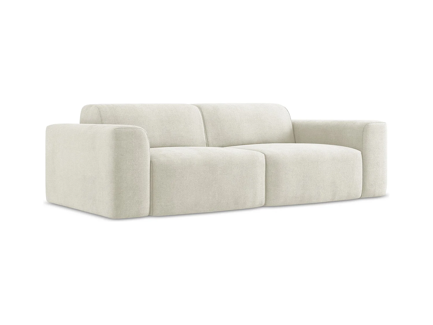 Modulares 3-Sitzer Sofa - - Strukturstoff - Beige - KELI