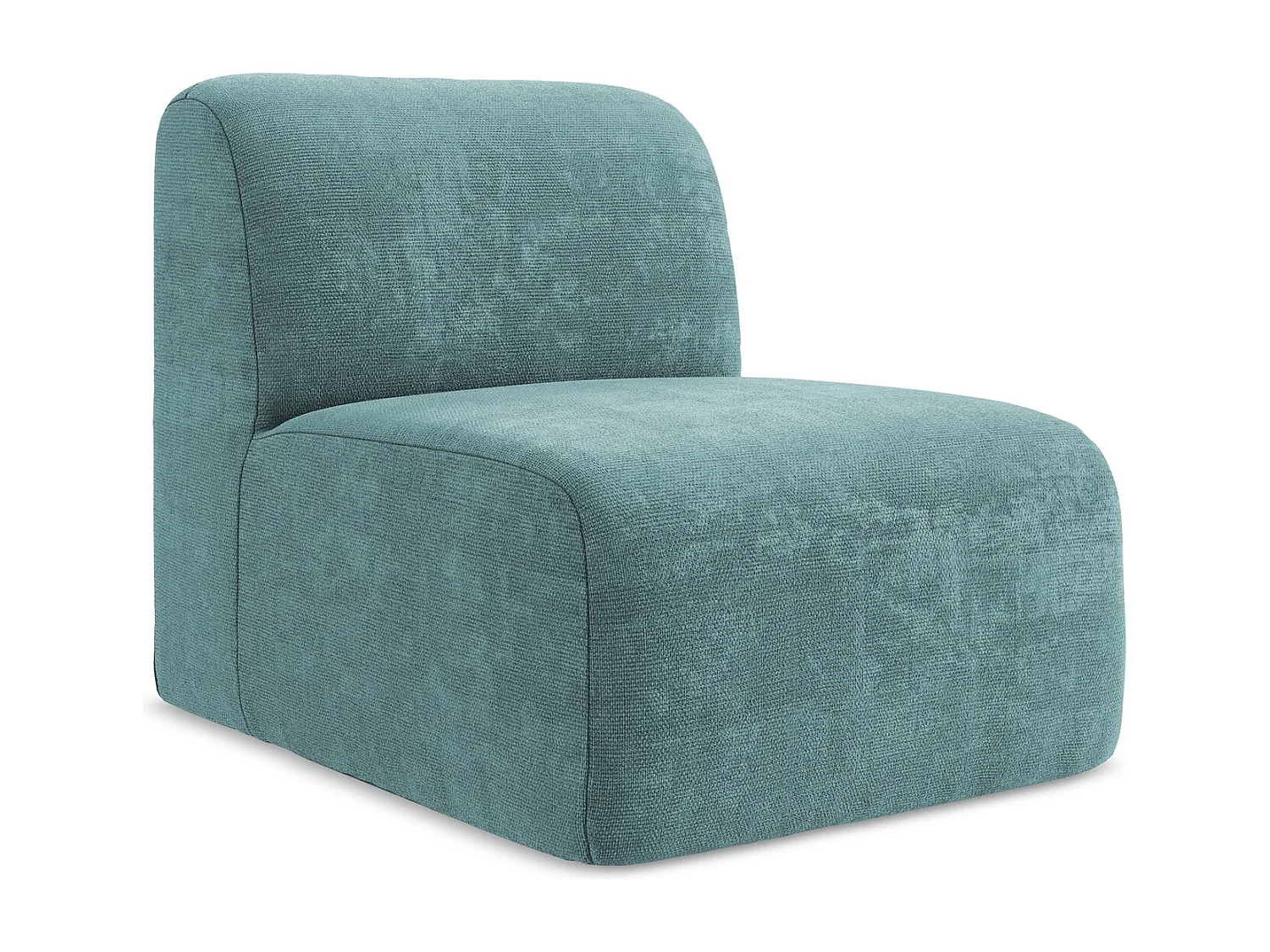 Fauteuil pour canapé modulable en tissu chenille - jeans - LANI