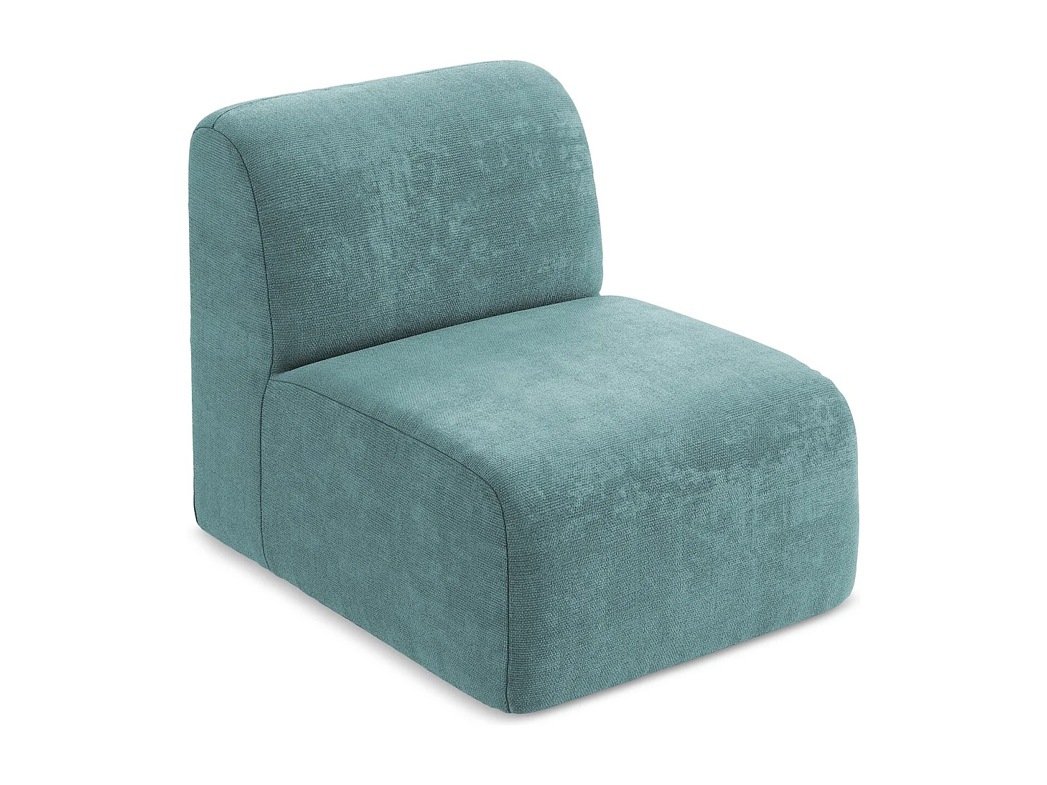 Fauteuil pour canapé modulable en tissu chenille - jeans - LANI