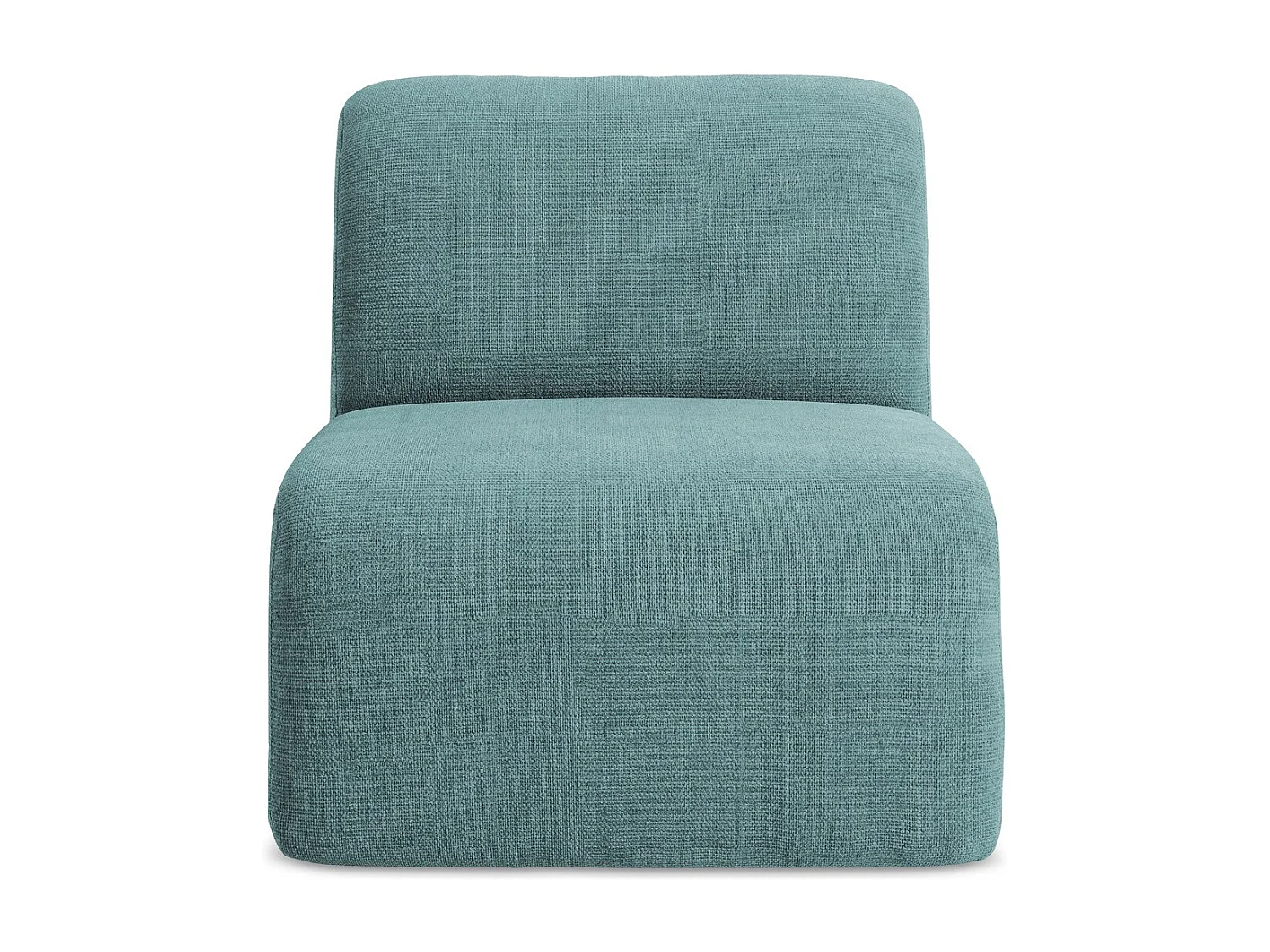 Fauteuil pour canapé modulable en tissu chenille - jeans - LANI