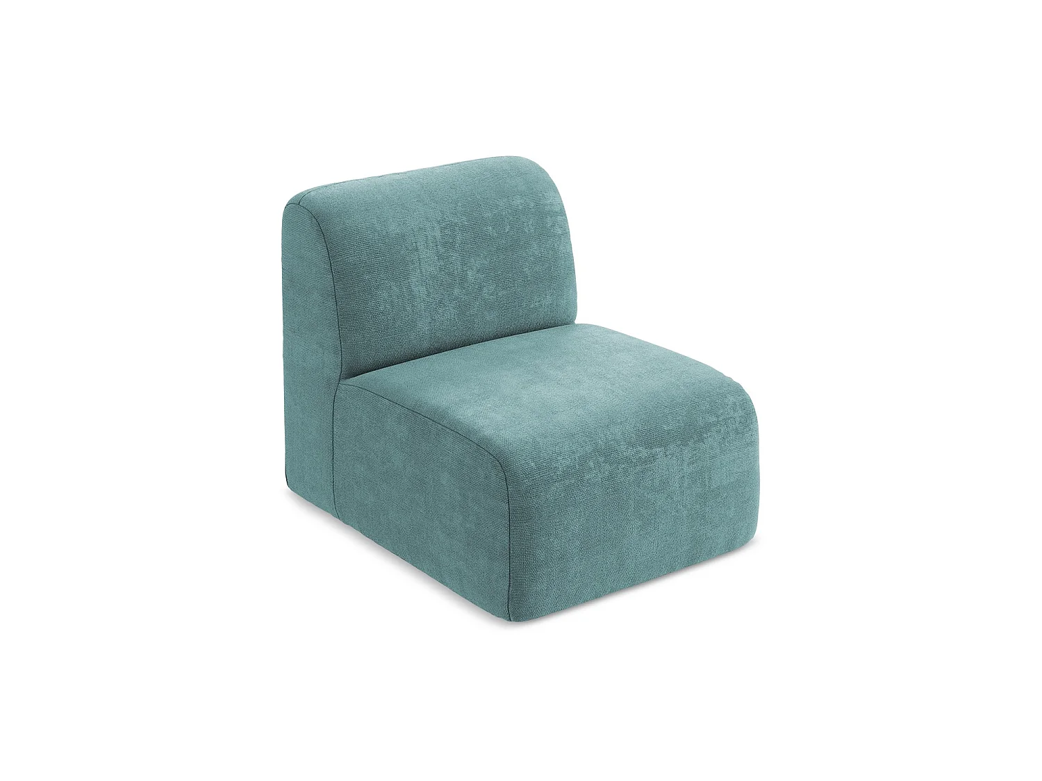 Bankmodule midden van jeans chenille stof - CERVO